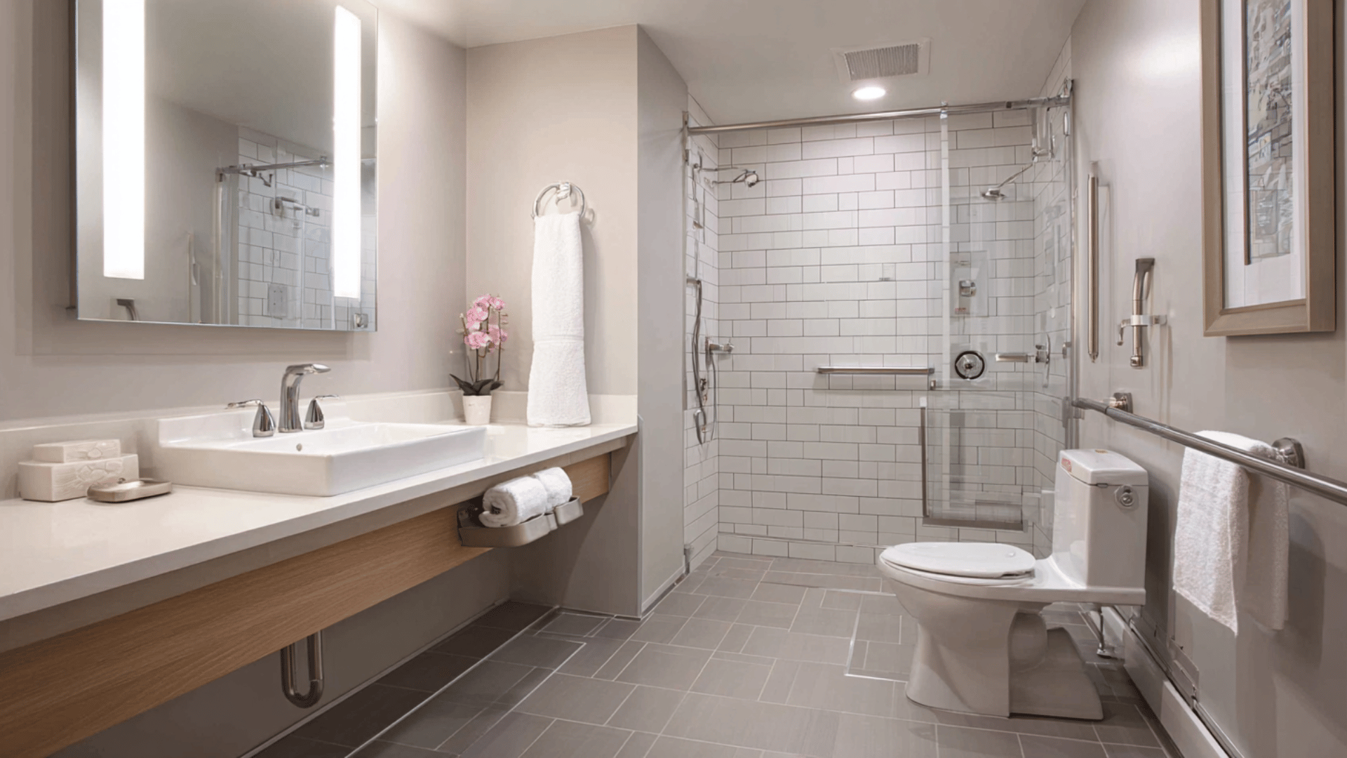 ada bathroom layout