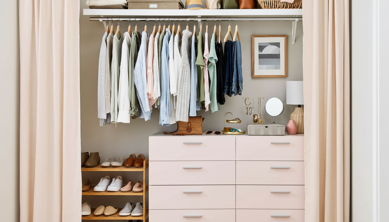 add curtains instead of doors