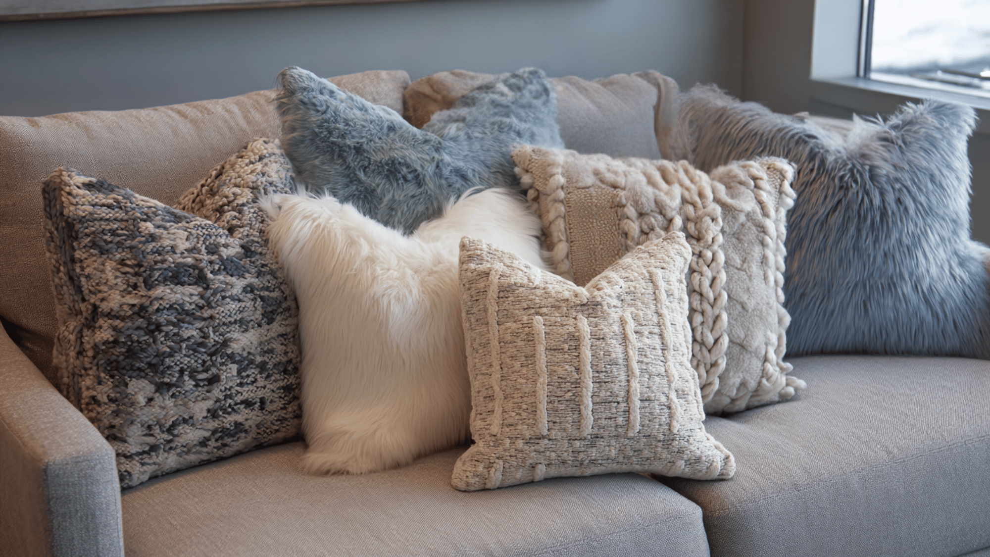 add textured pillows