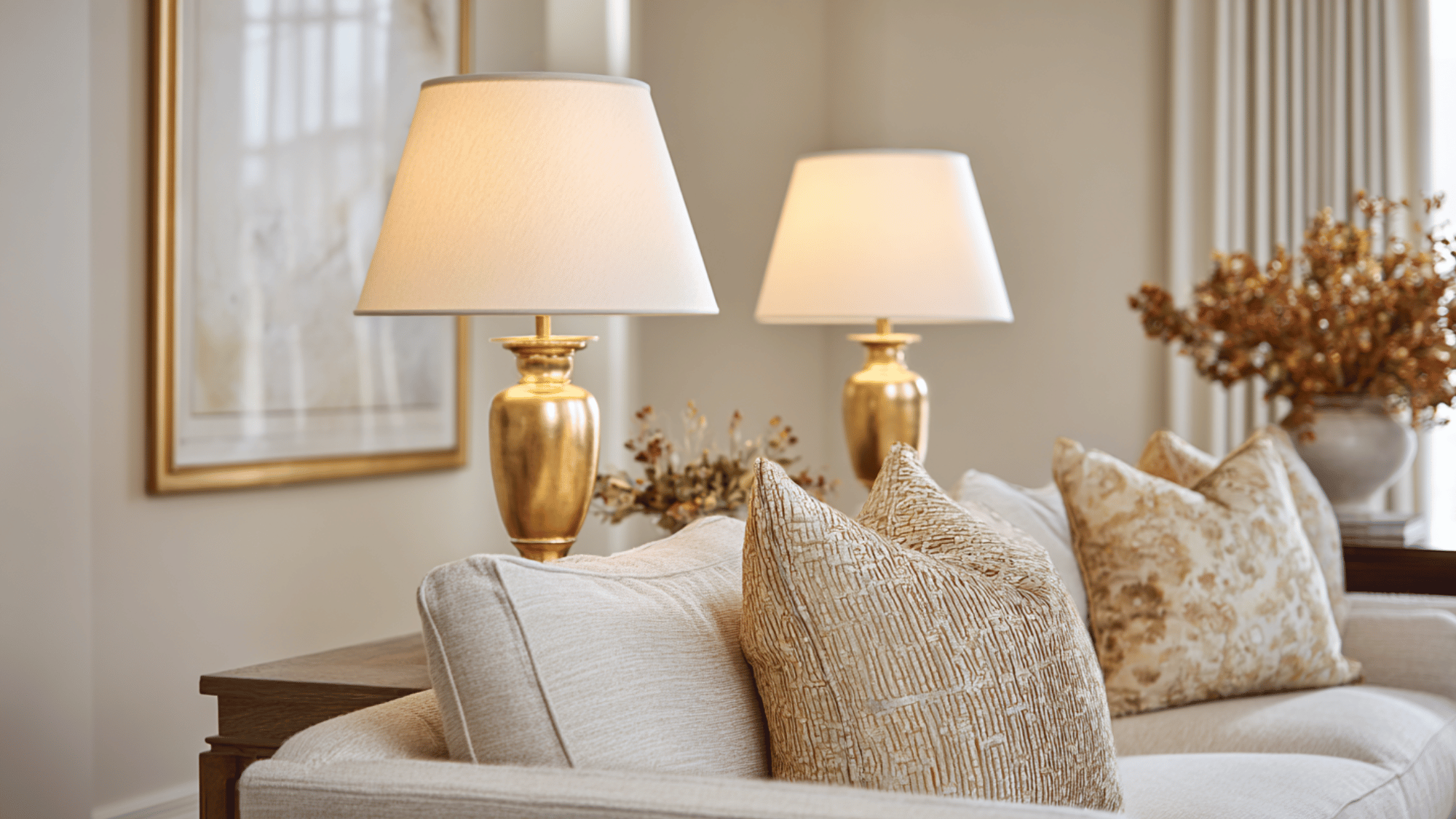 add warm metallic lamps