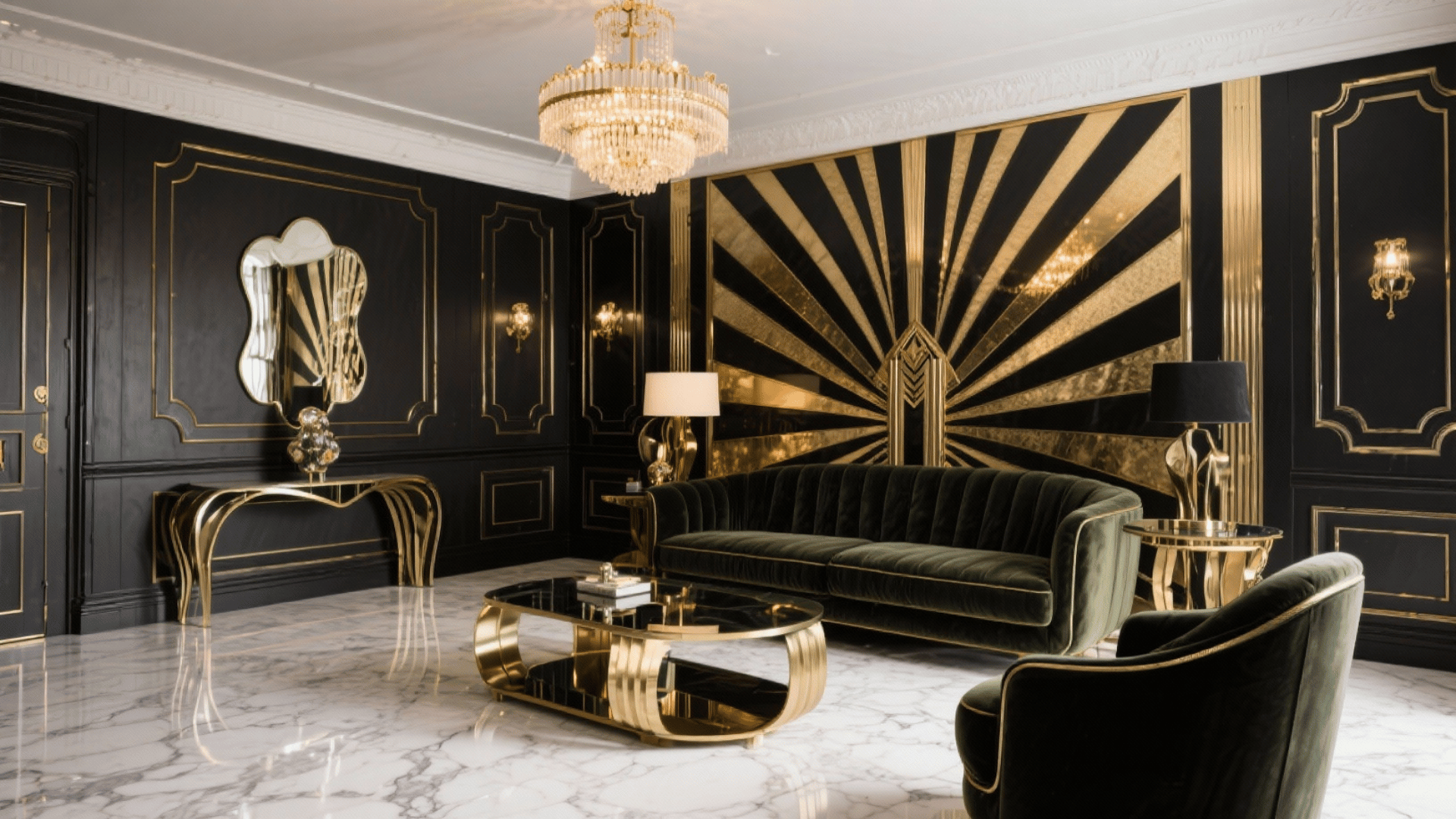 art deco living room