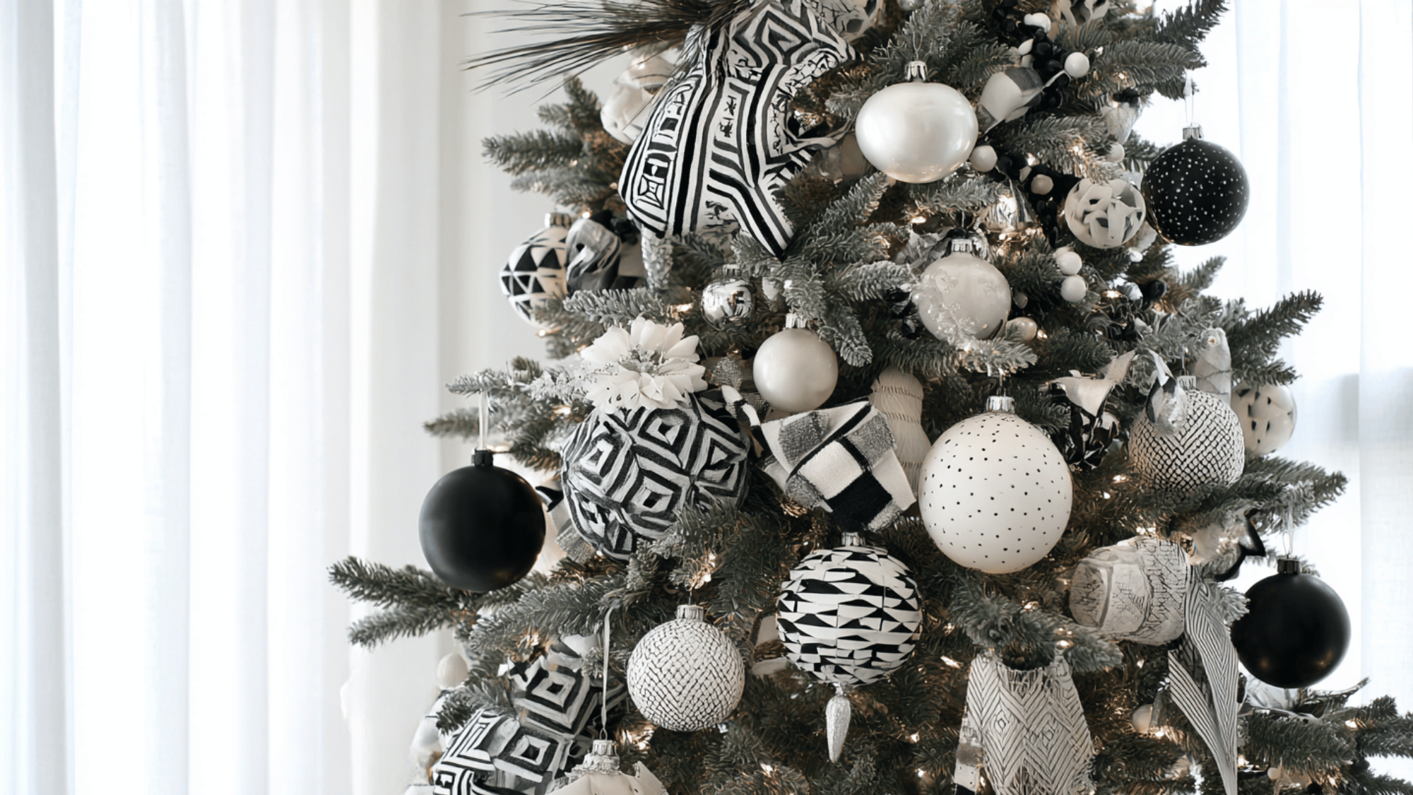 black and white chic tree