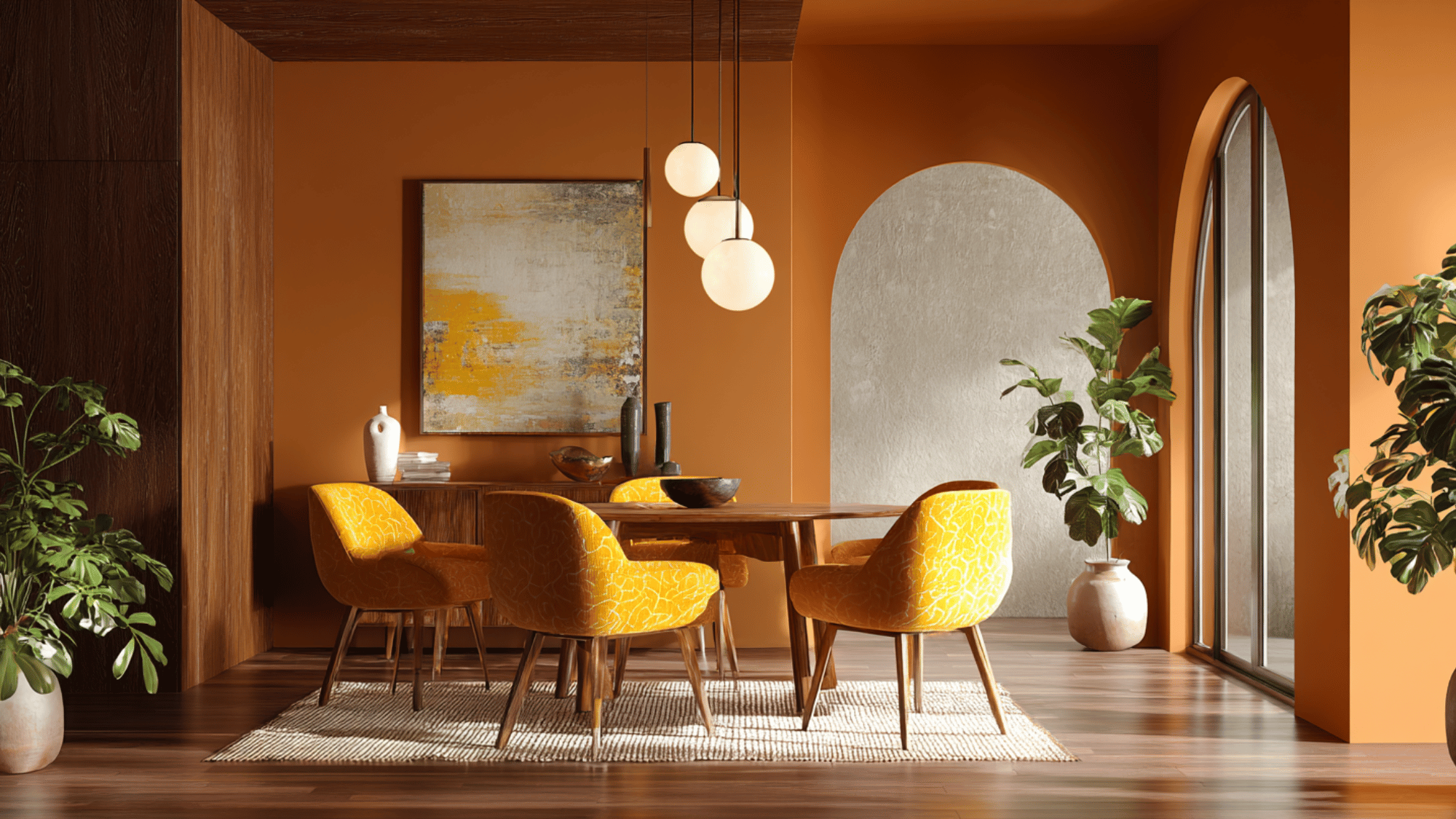 burnt sienna and mustard