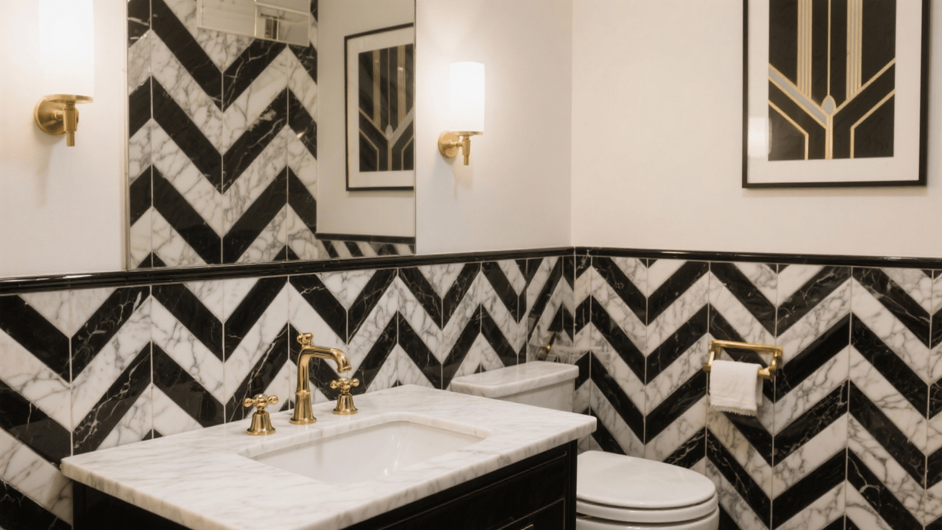 chevron backsplash design