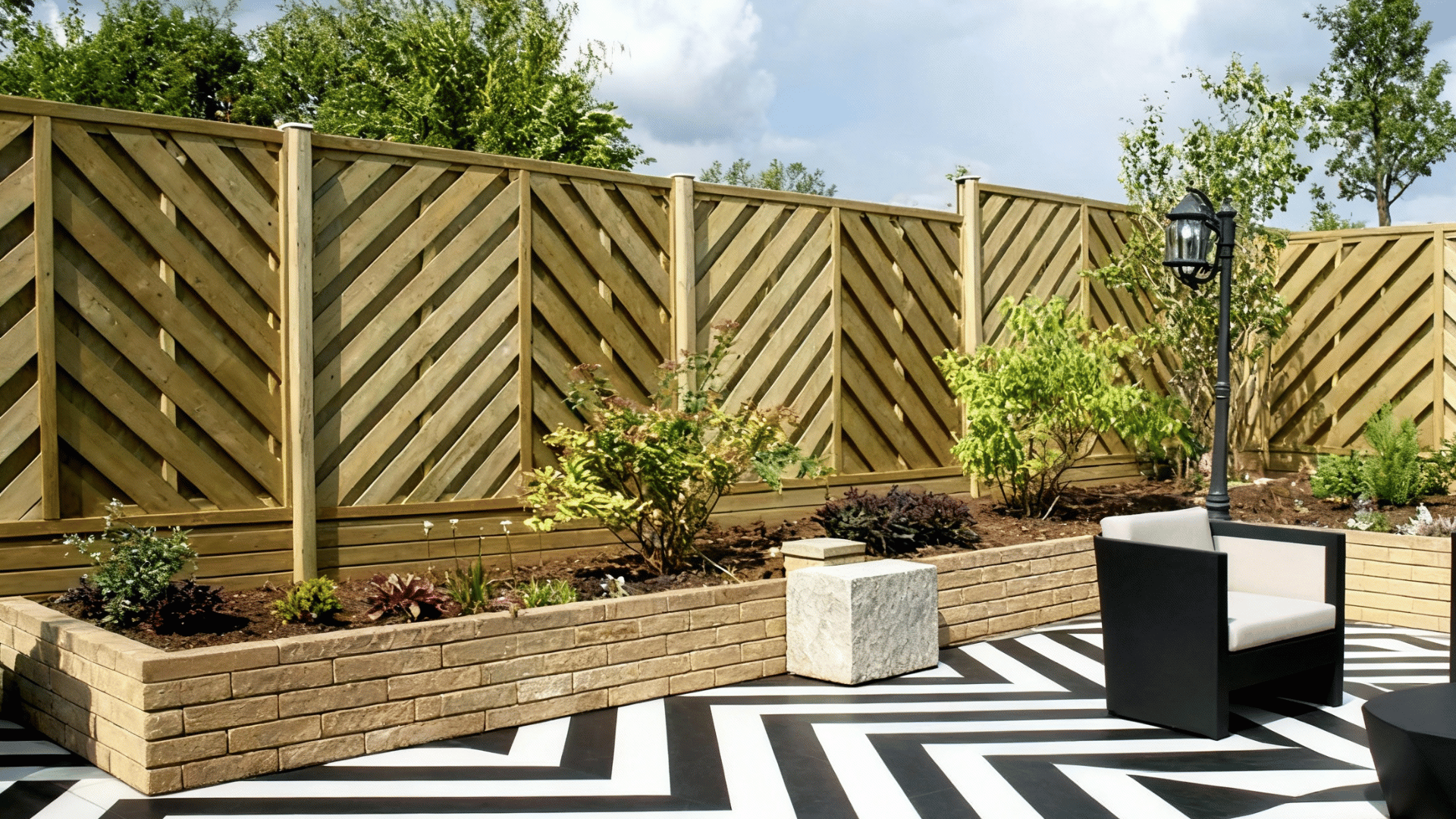 chevron pattern fence