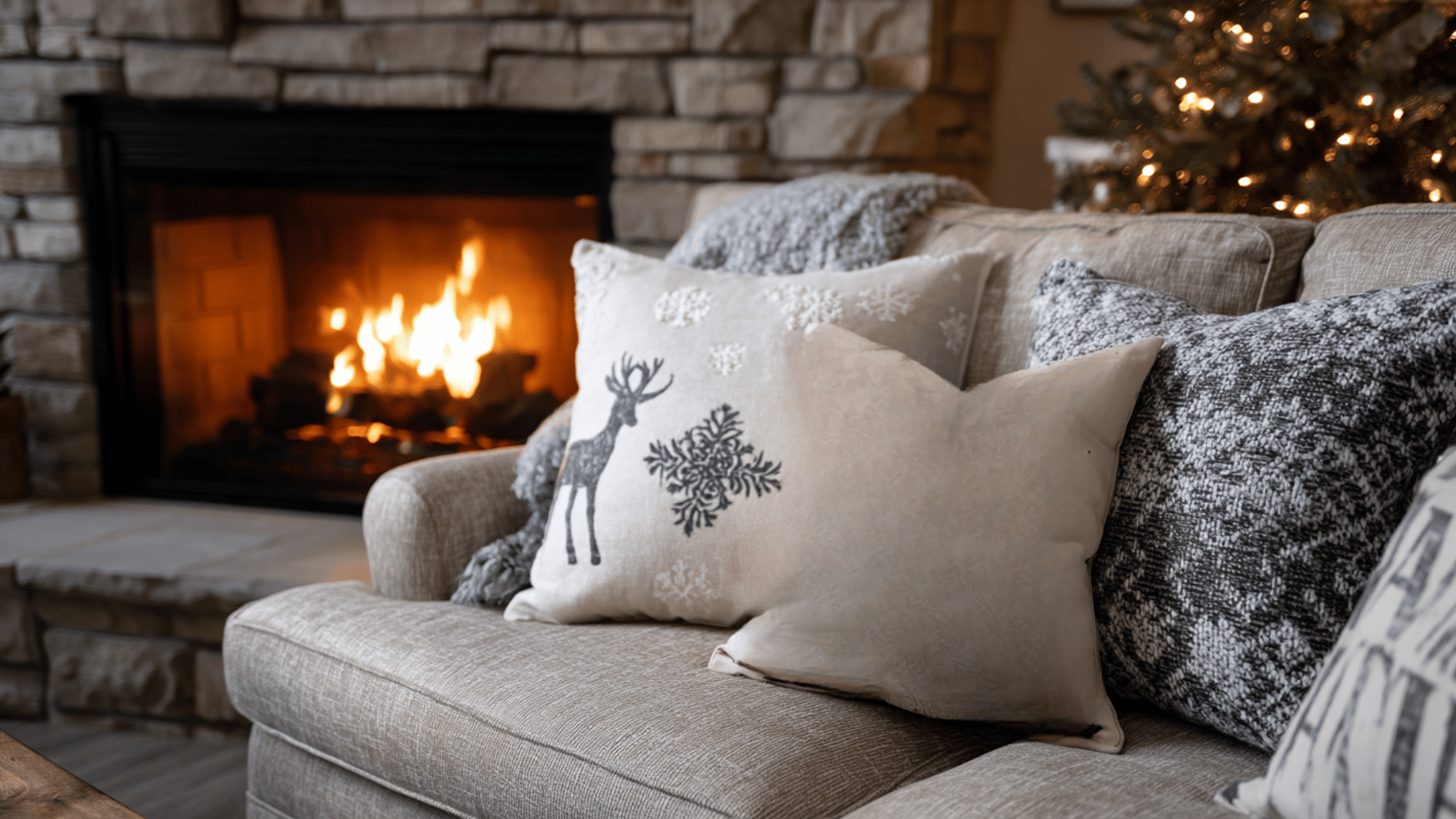 christmas themed throw pillows