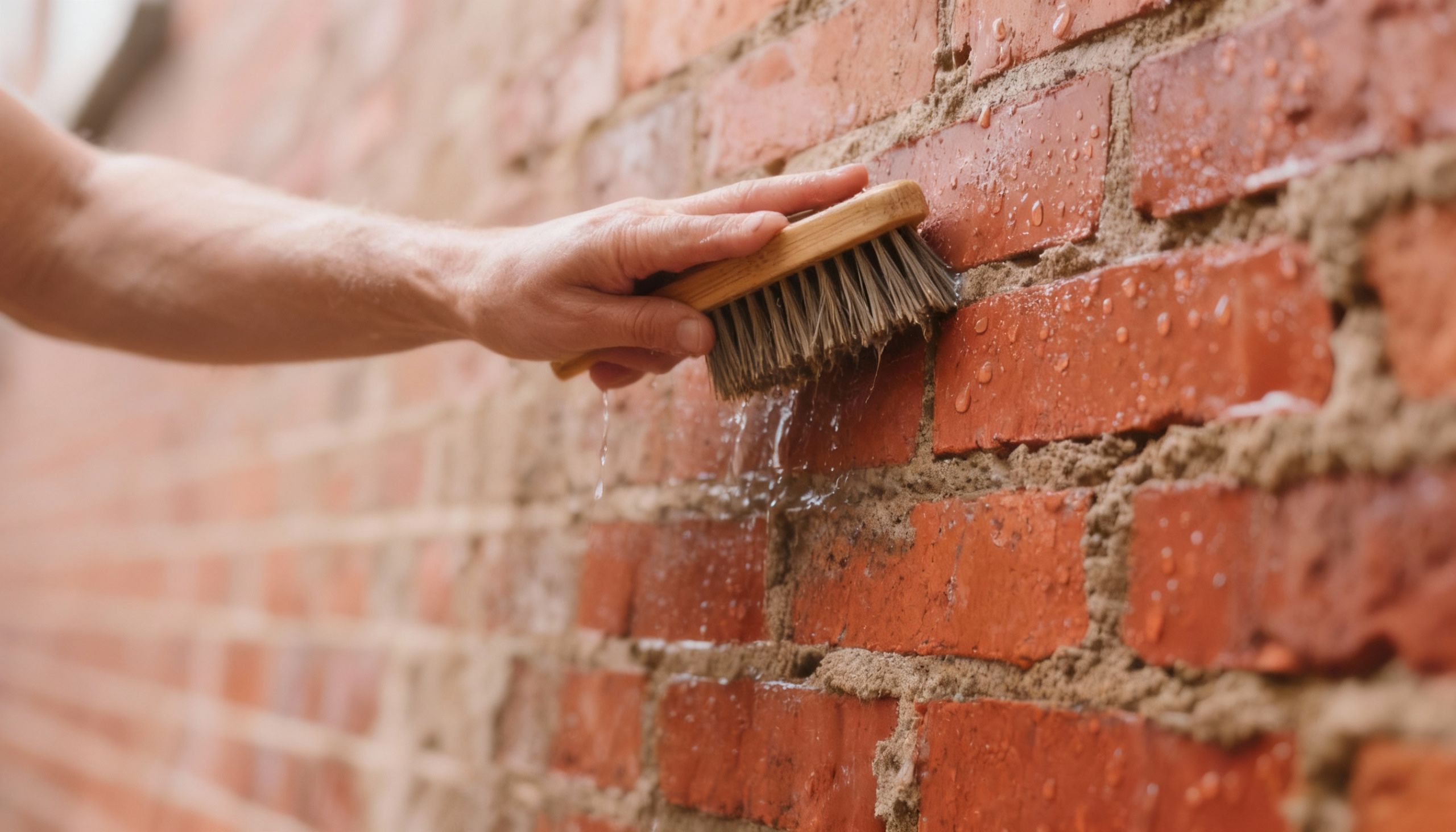 clean the brick thoroughly