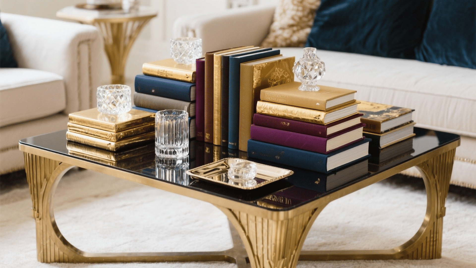 cocktail table book display