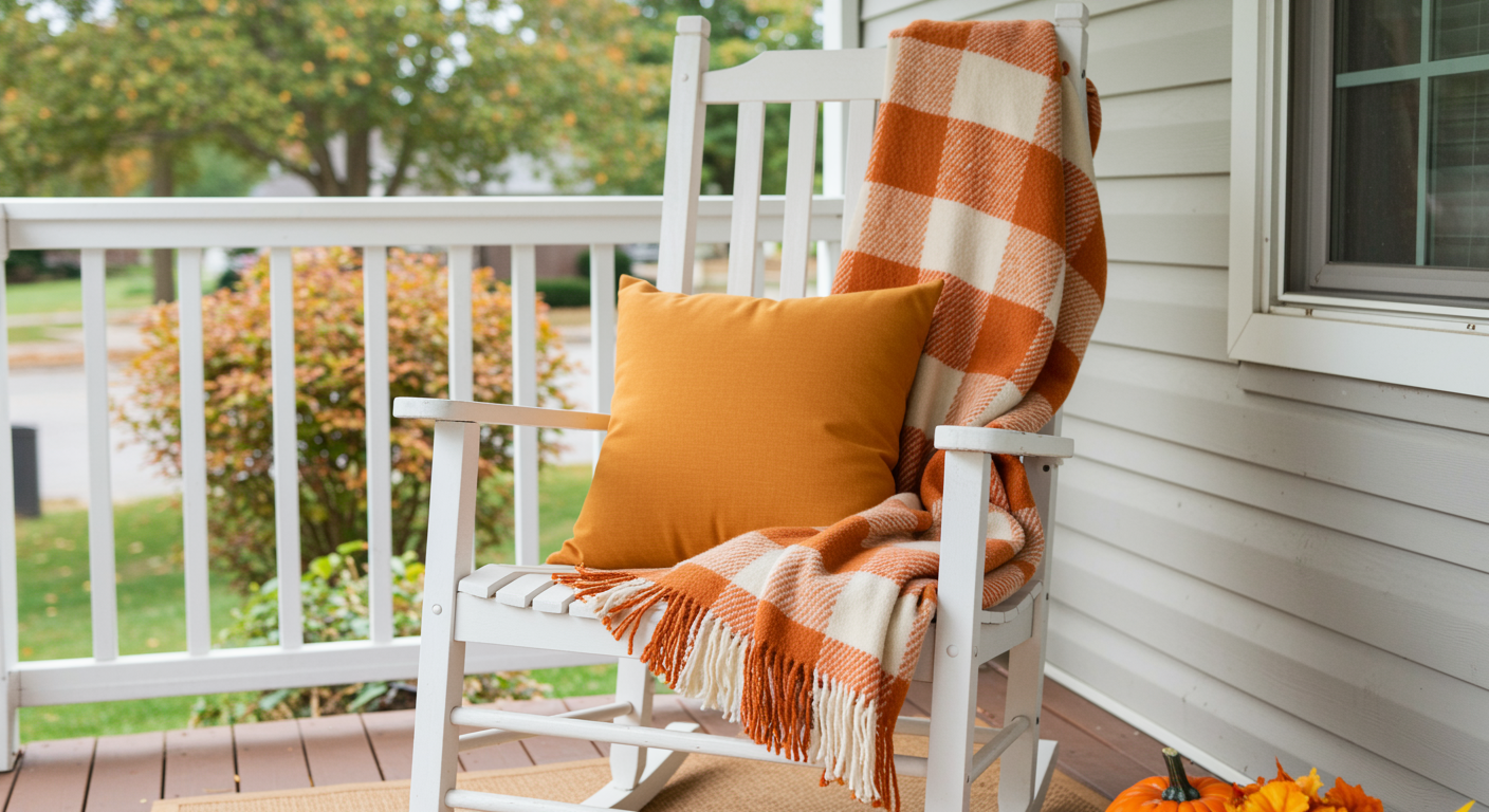 cozy throw blanket display