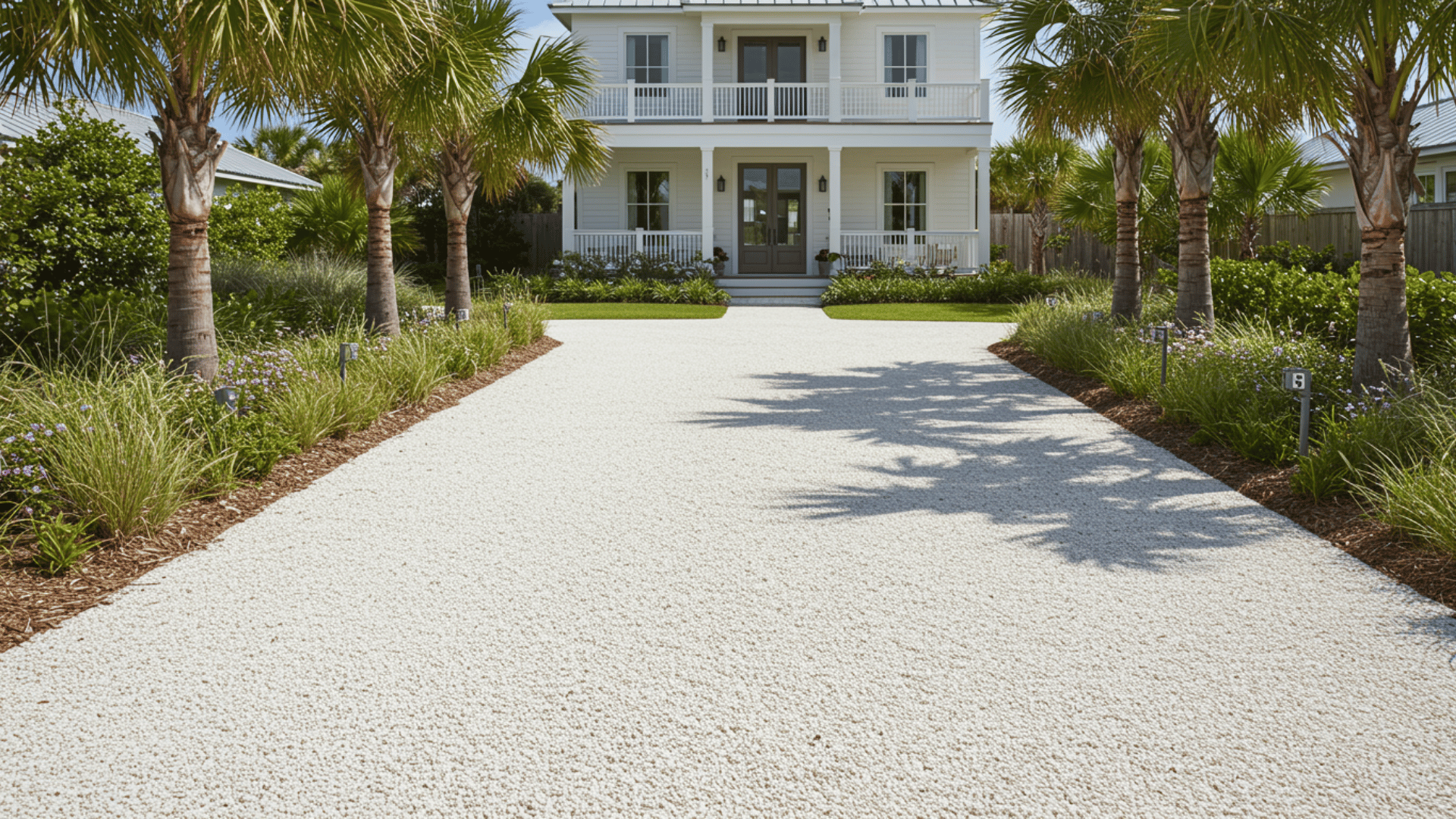 crushed shell driveways coastal homes