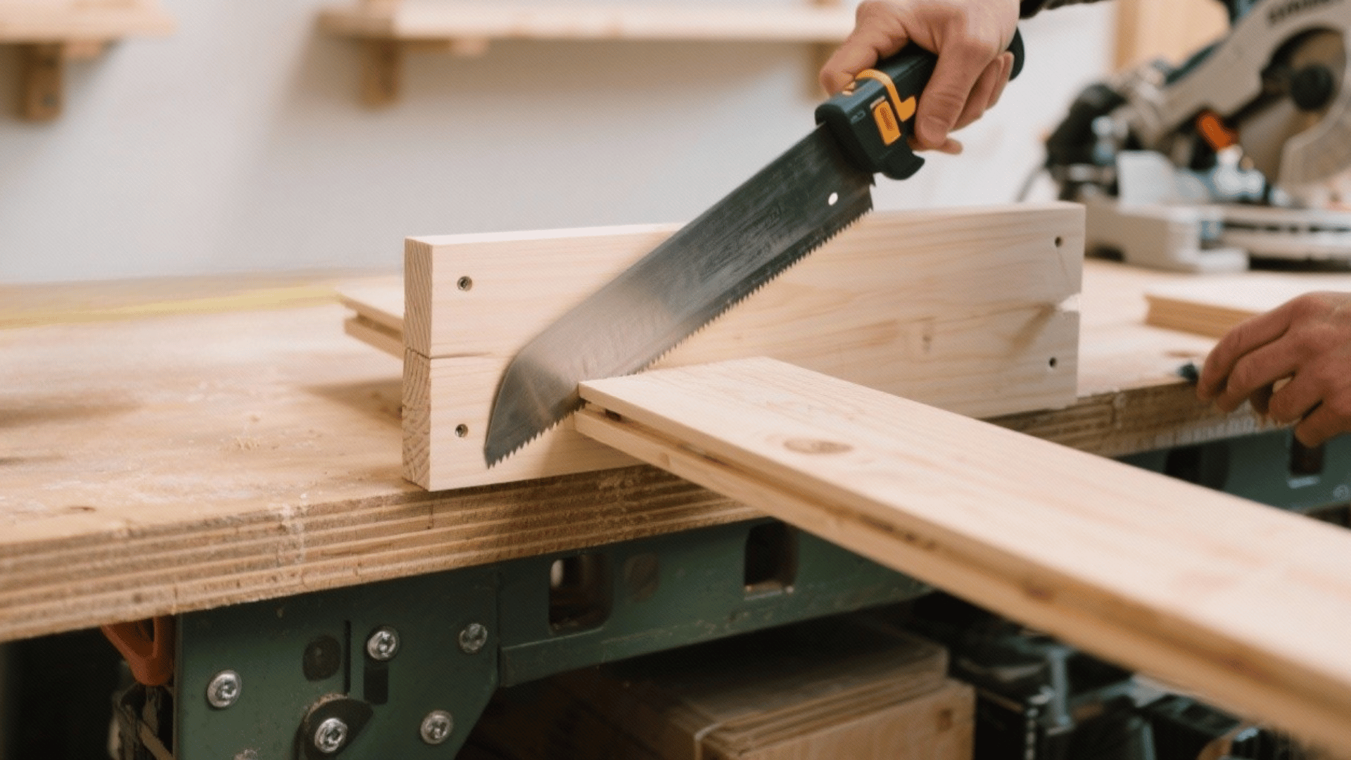 cut and install shelving boards