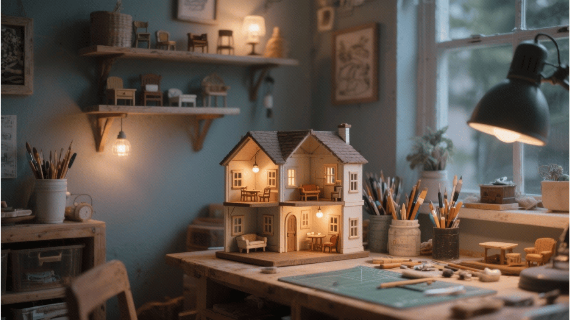 dollhouse and miniature room