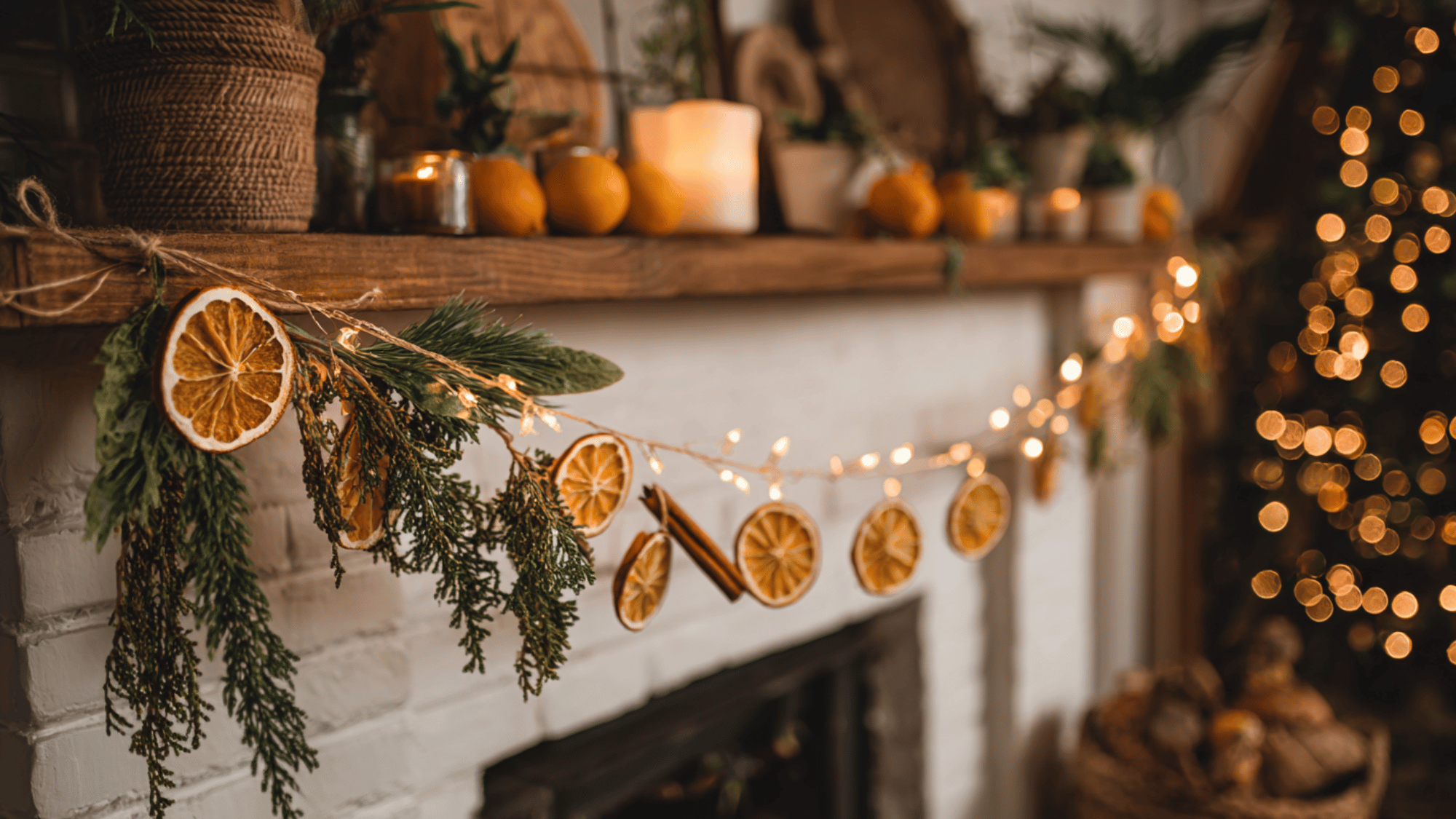 dried orange garland