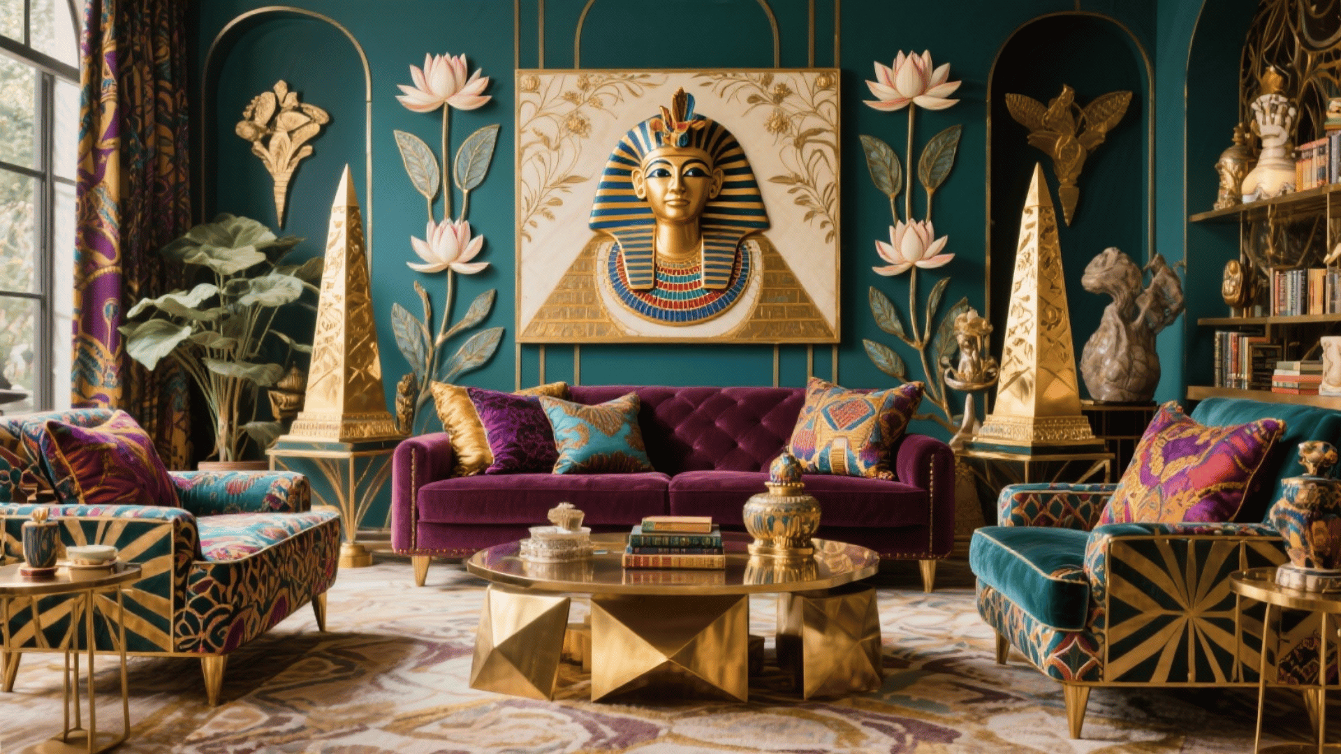 egyptian revival accents