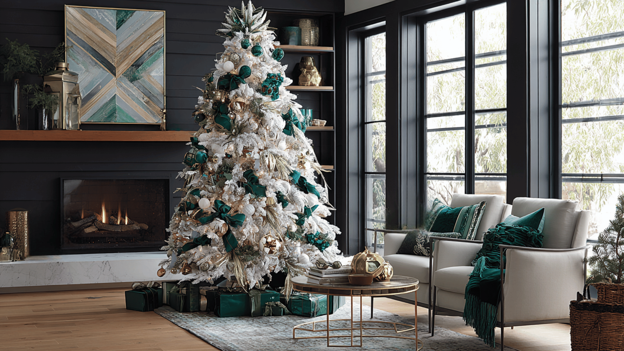 emerald green accent tree