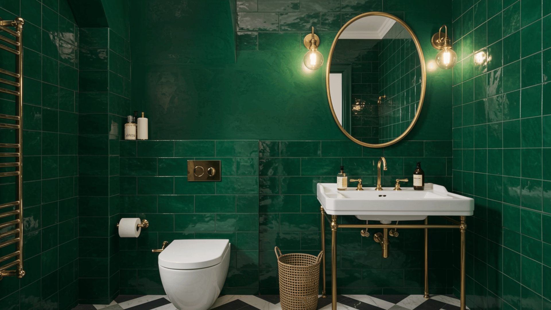 emerald green accents