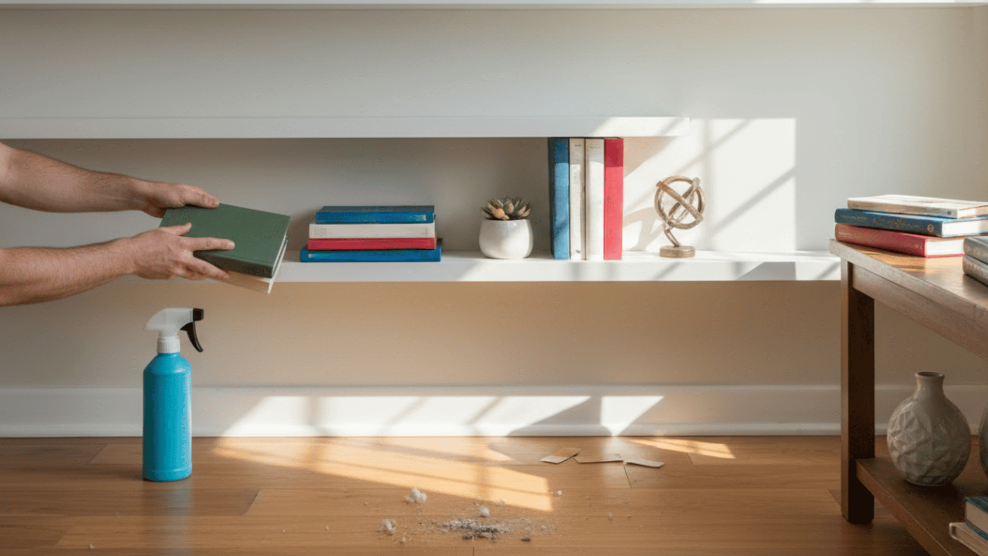 empty and clean your shelves