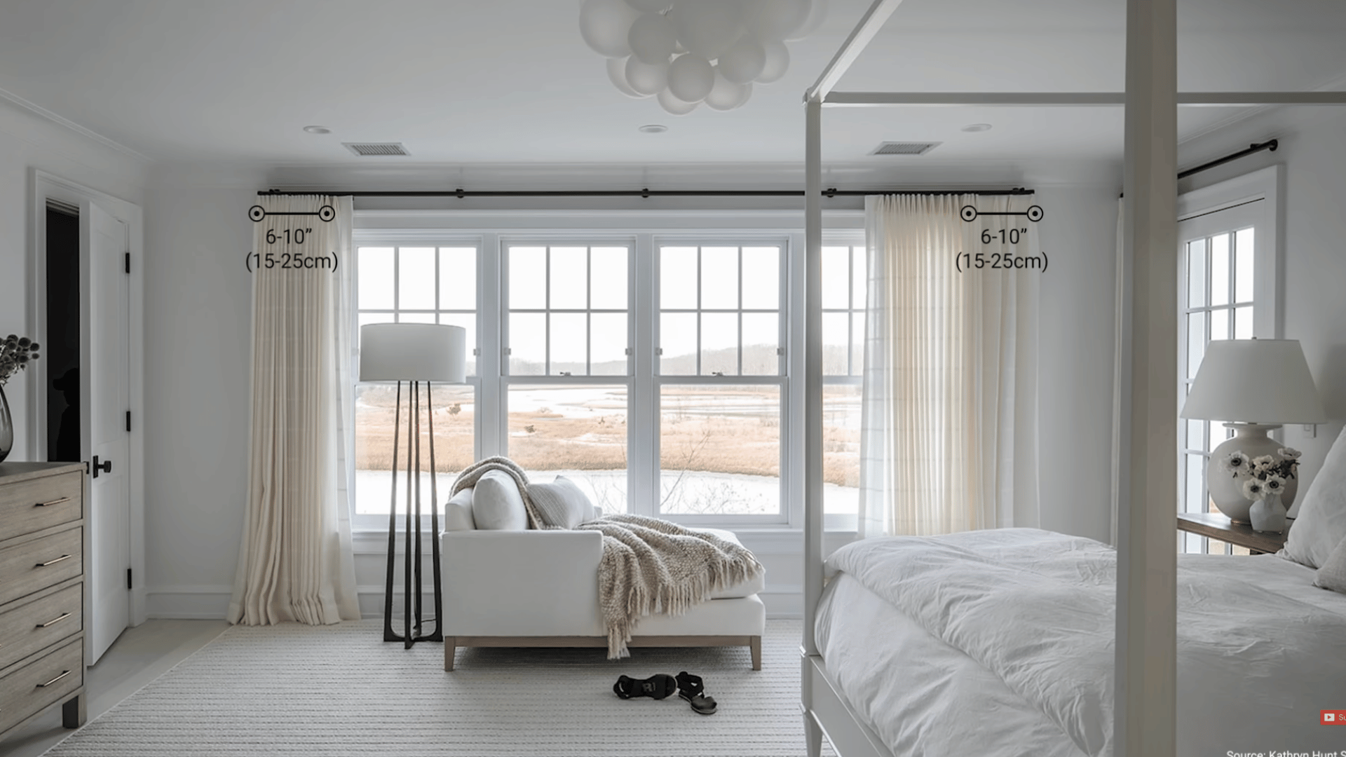 extend curtain rod beyond window frame