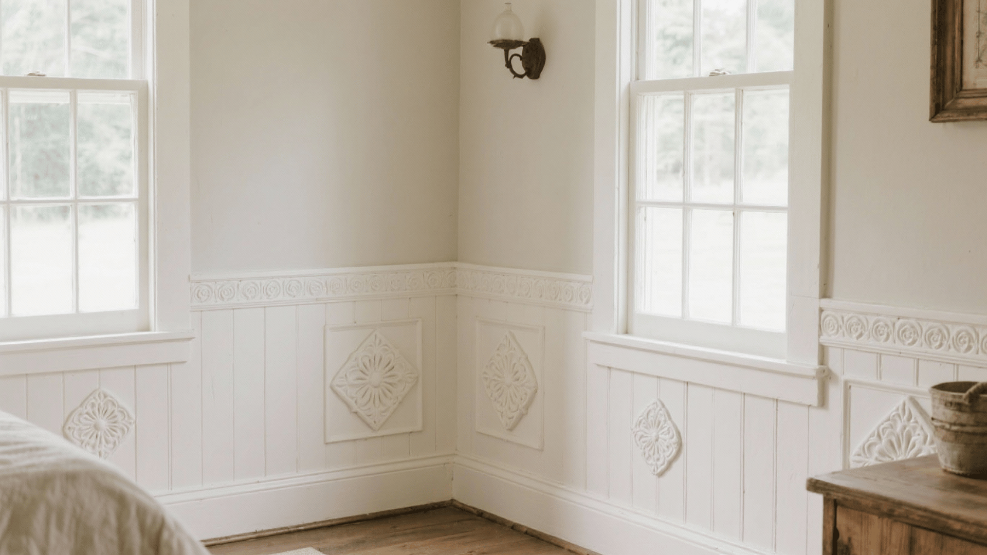 farmhouse trim rosettes