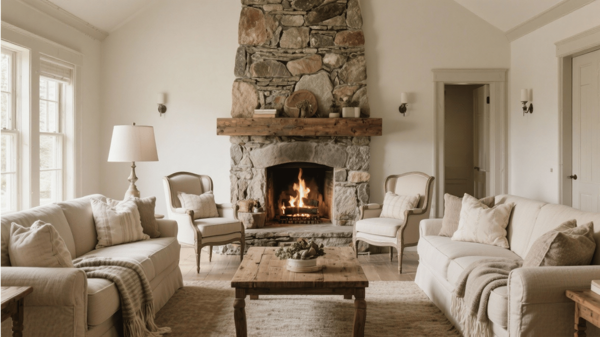 fireplace focused layout