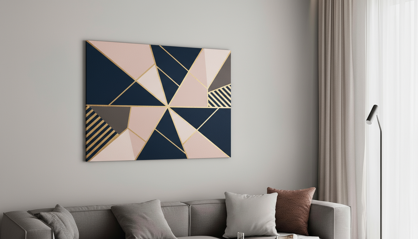 geometric wall art panels