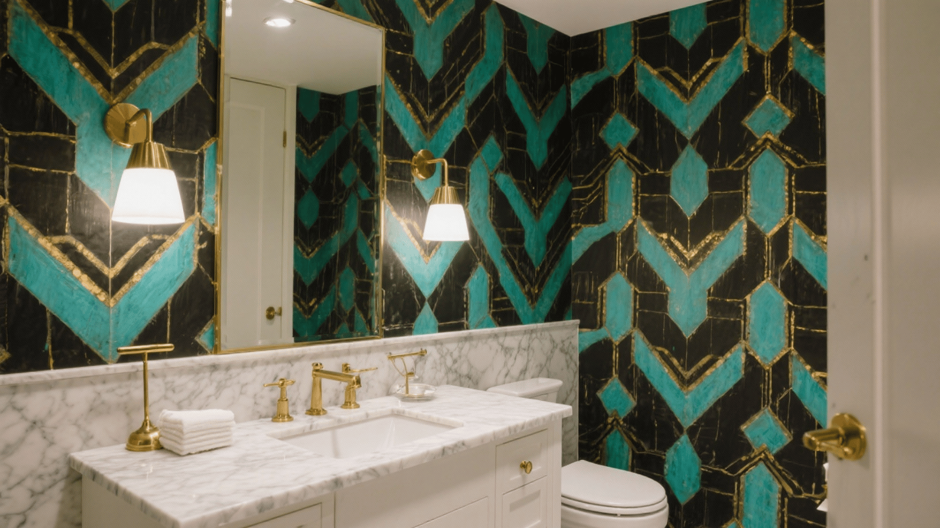 geometric wallpaper accent