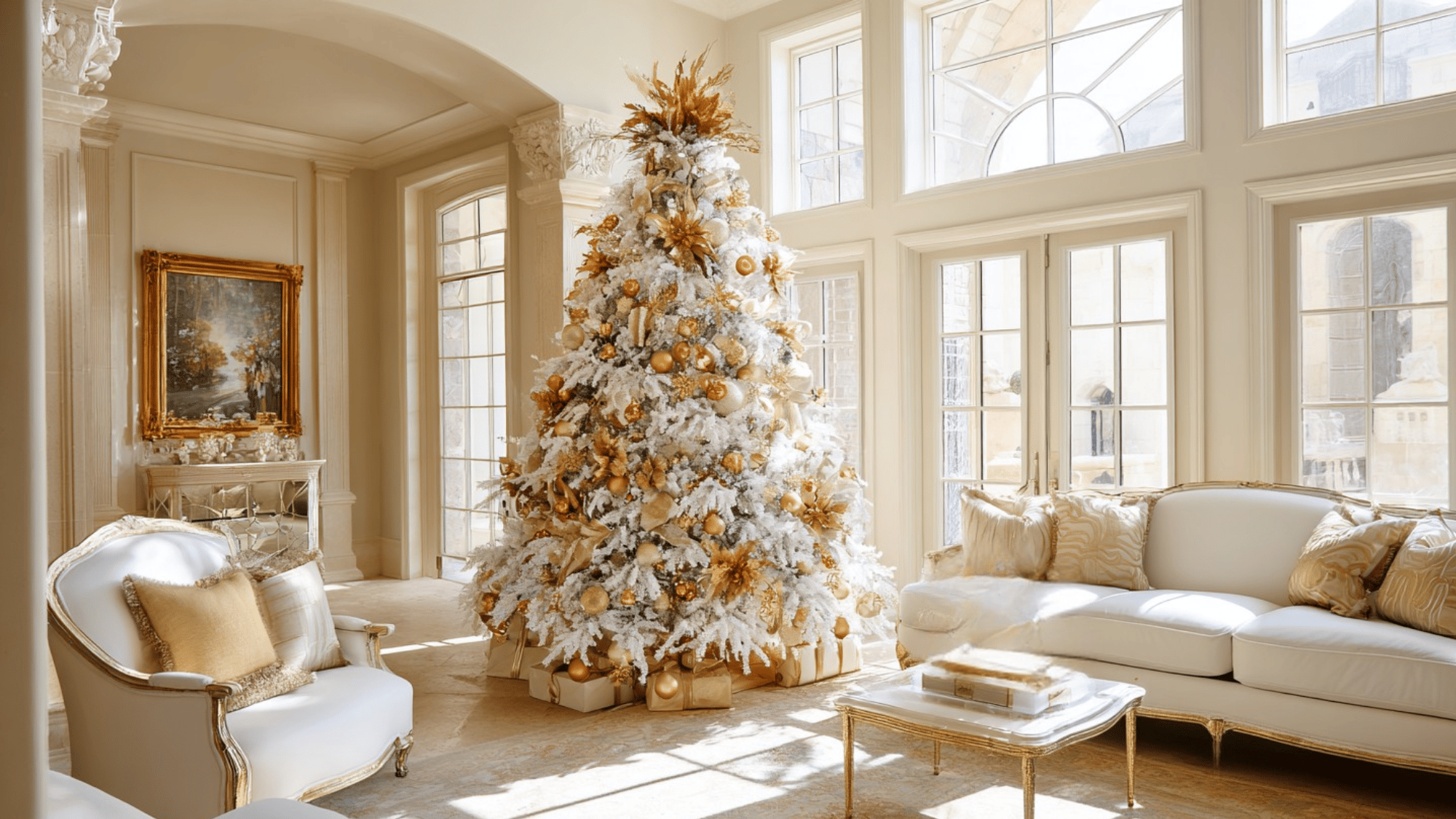 gold and white royal tree