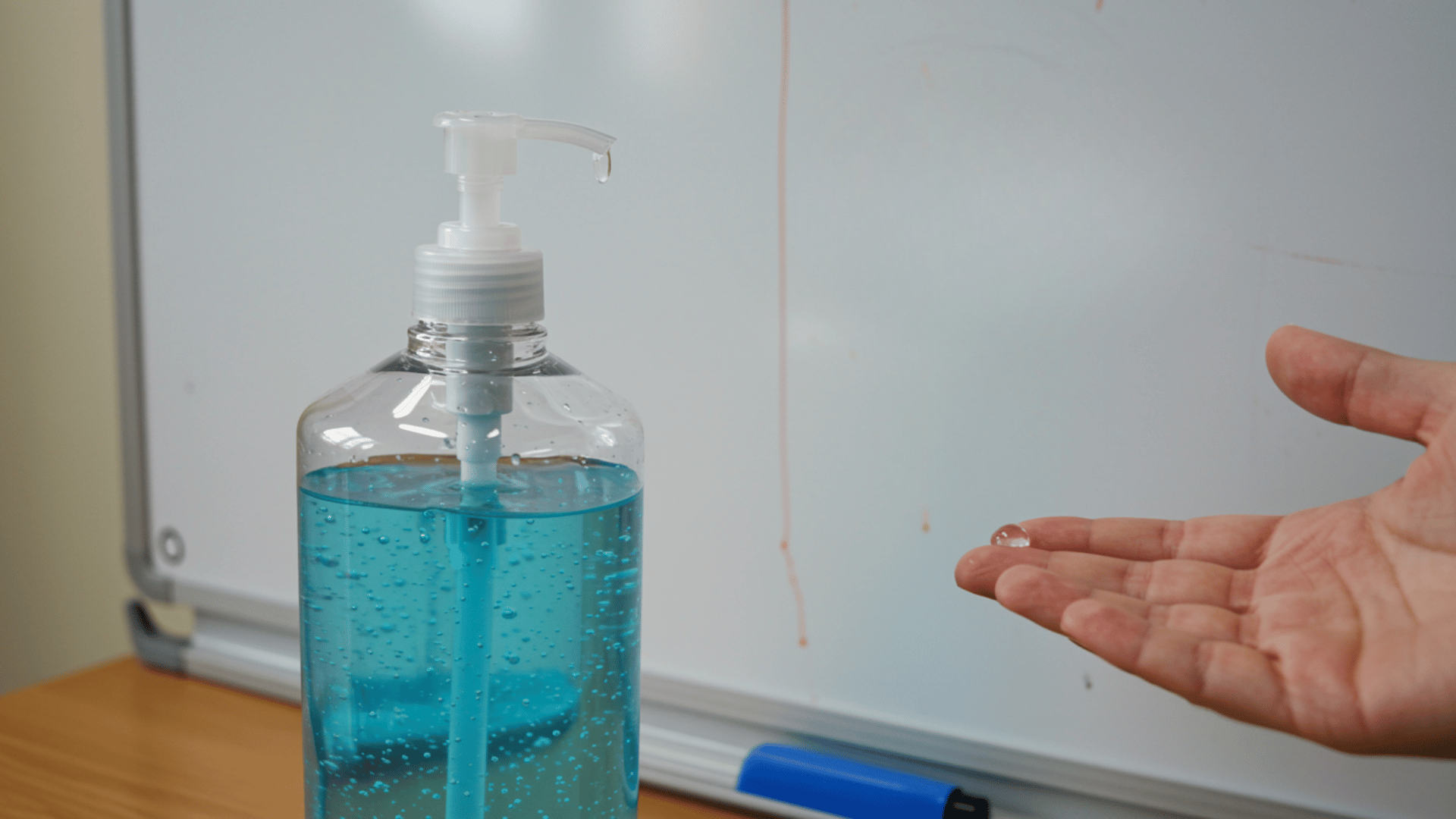 hand sanitizer application