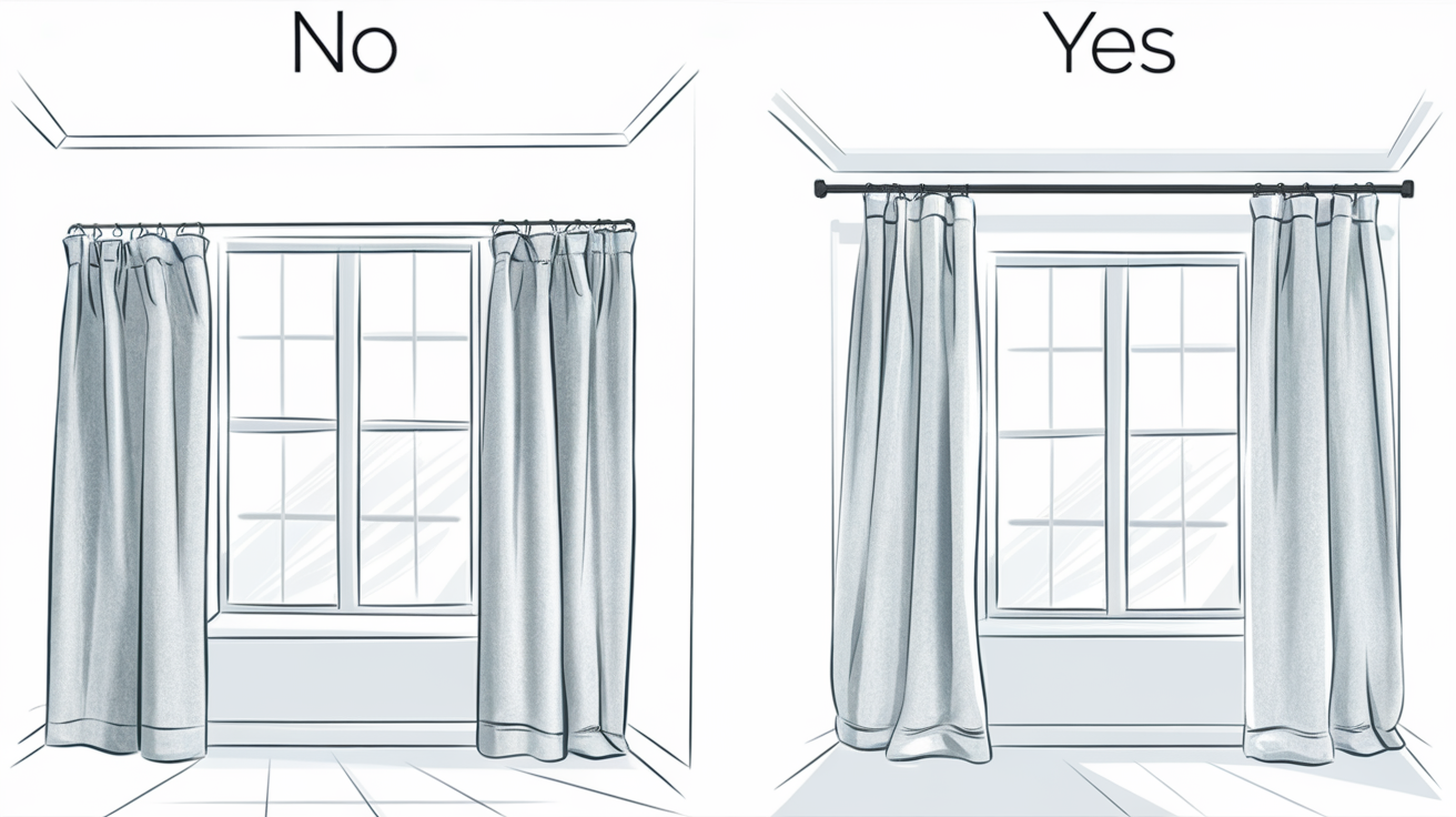 how high to hang curtains by ceiling height