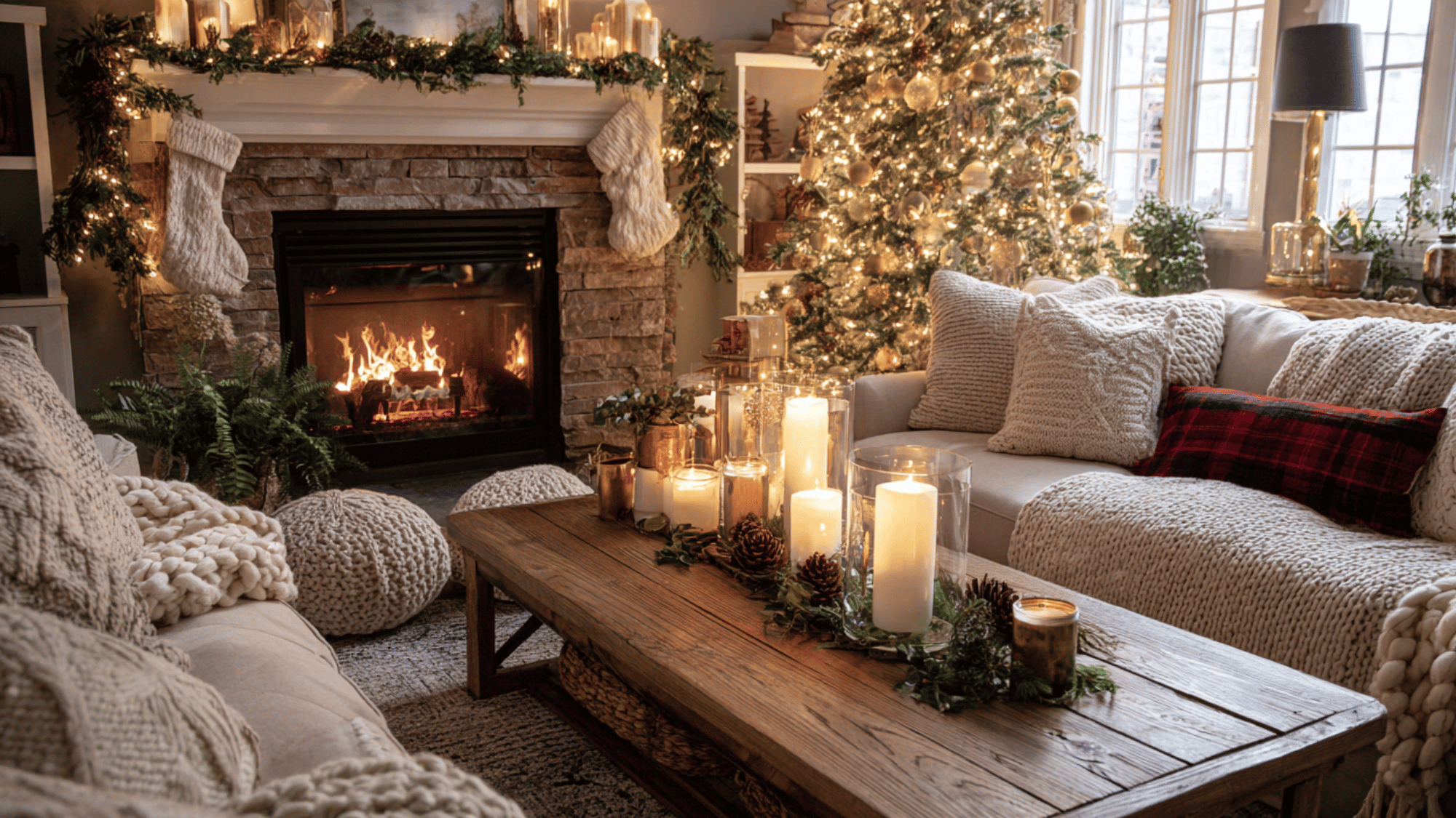 ideas for cozy living room christmas decorations