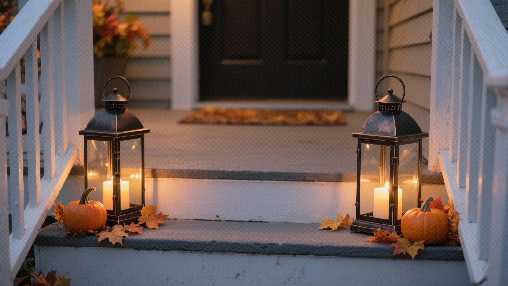 lantern grouping with candles