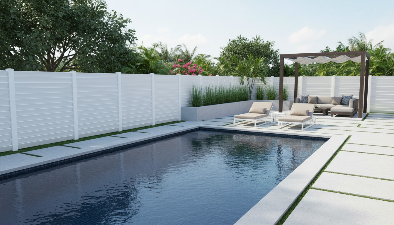 louvered privacy fence