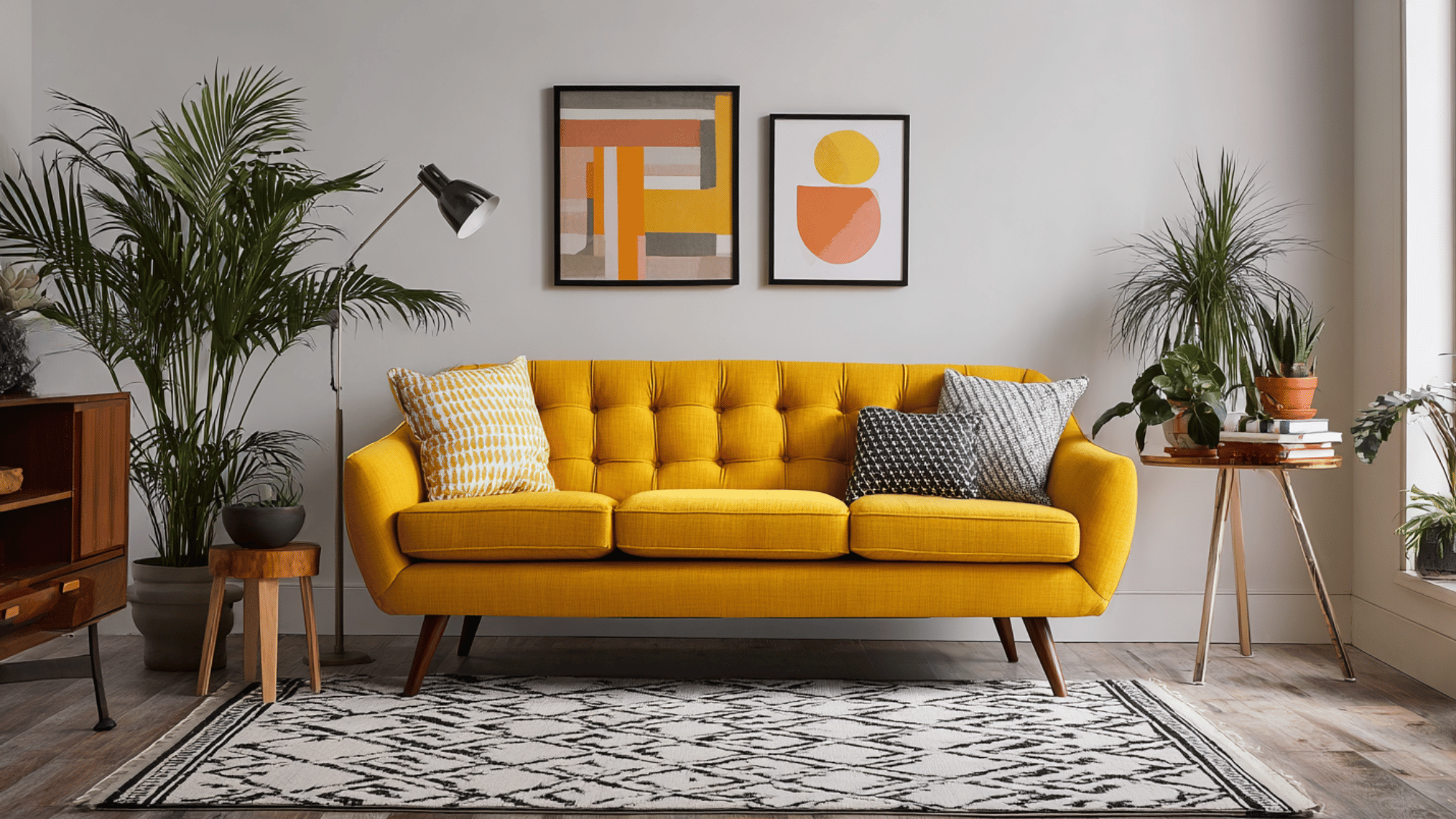 mid century modern sofa