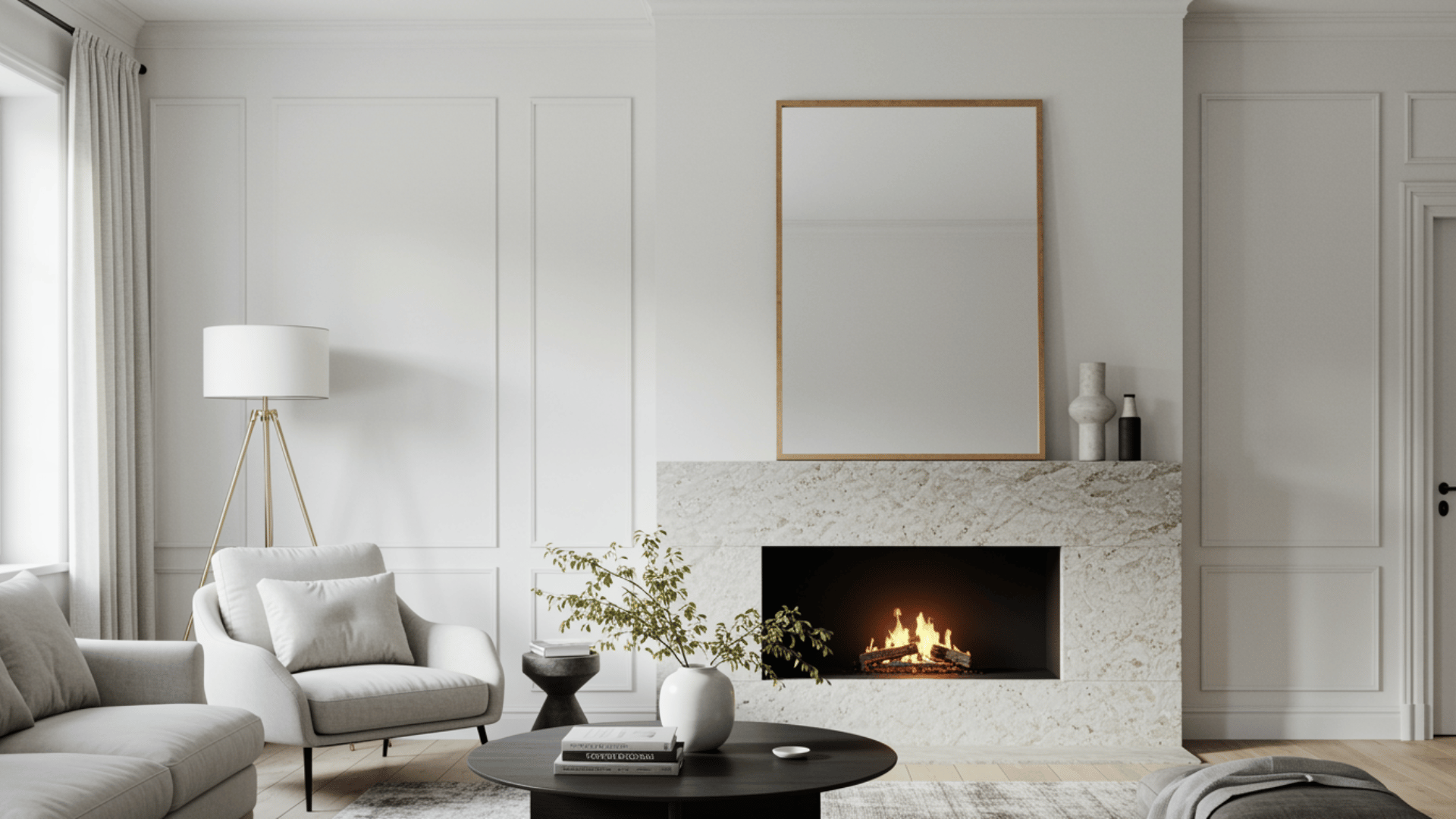 minimalist mantel moment