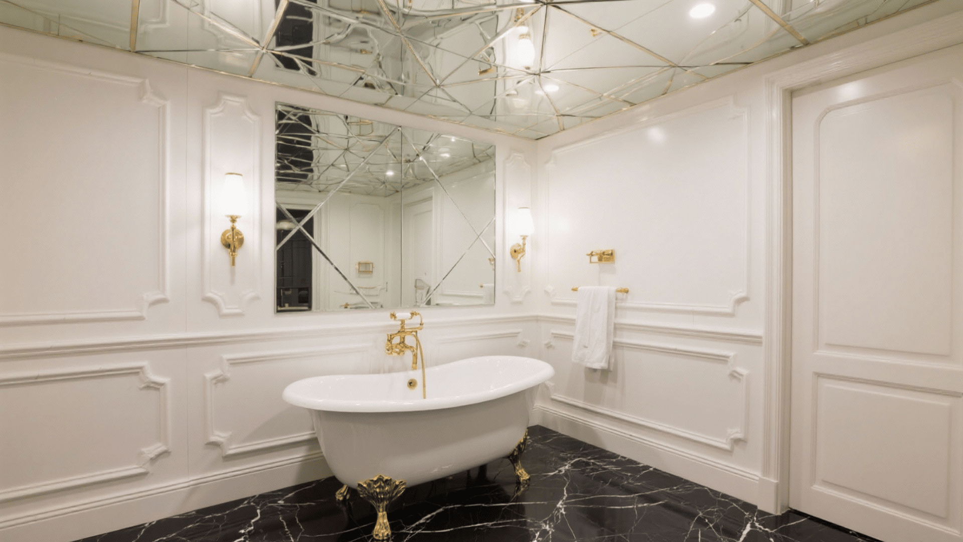 mirrored ceiling panels