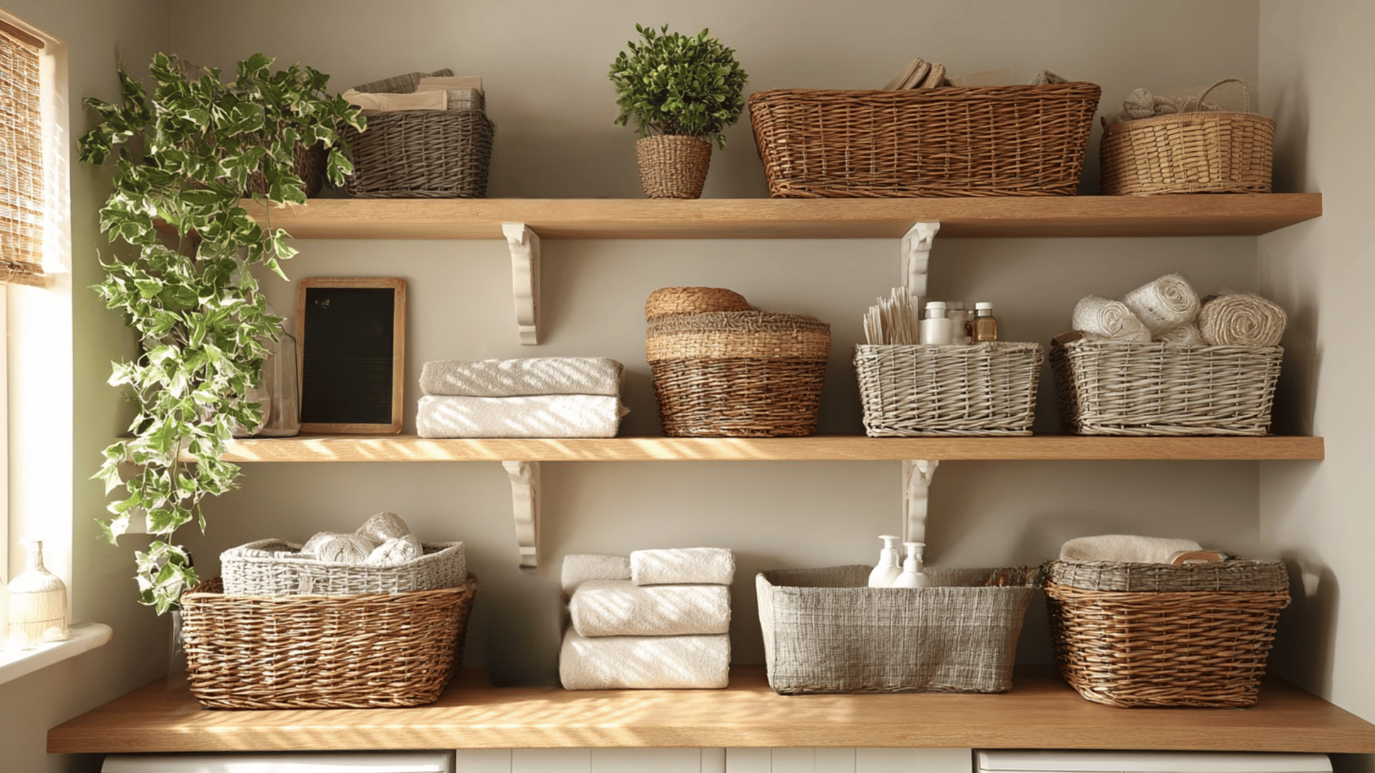 mix and match storage baskets
