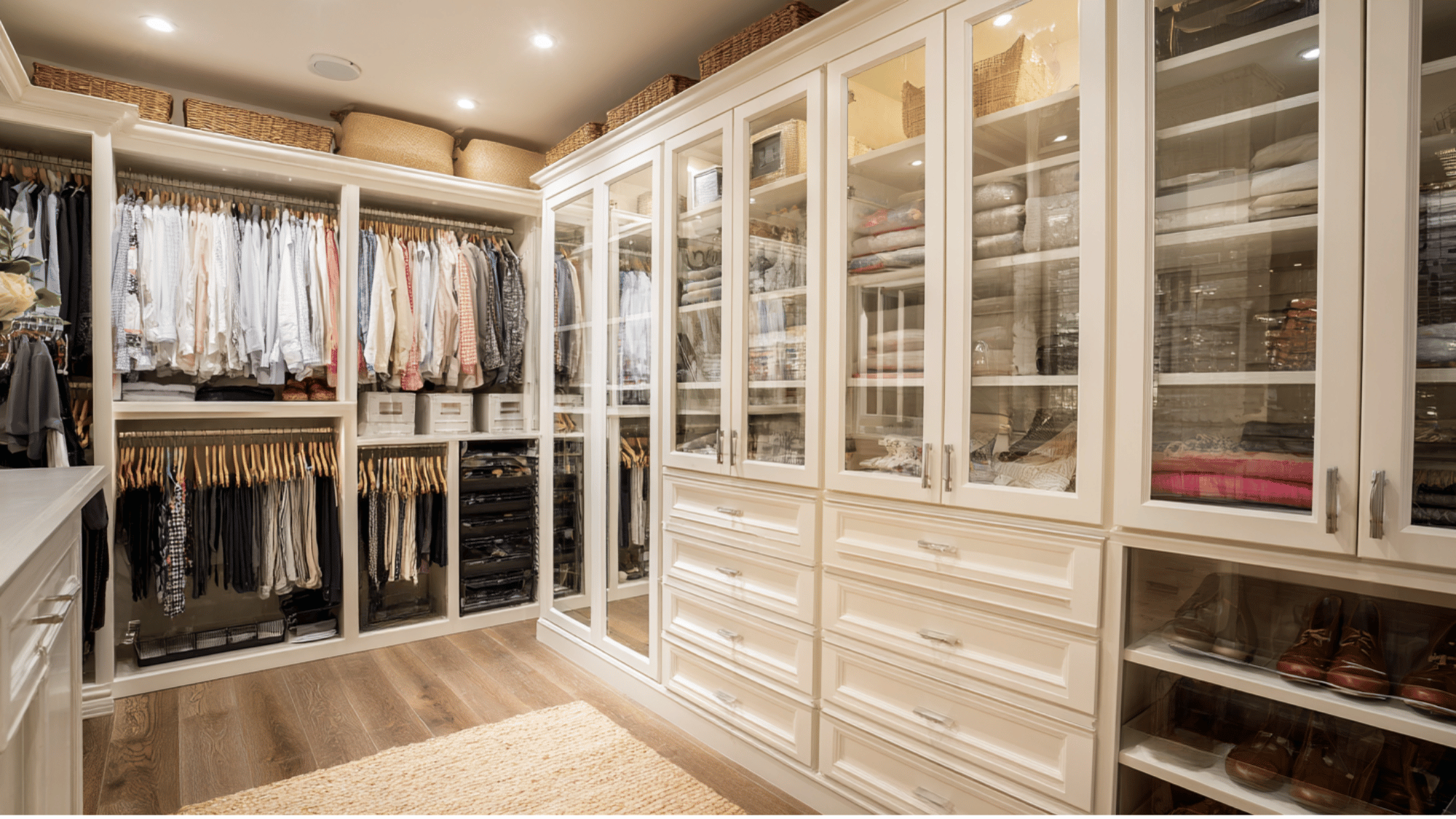 mix open and closed storage