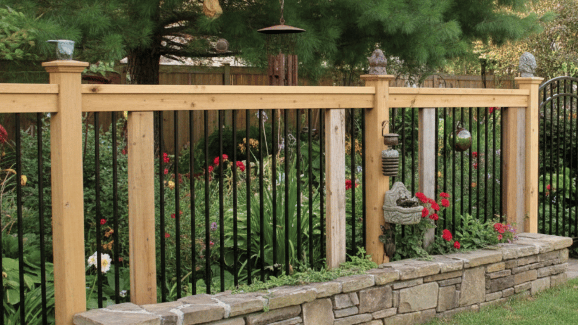 mixed material fence