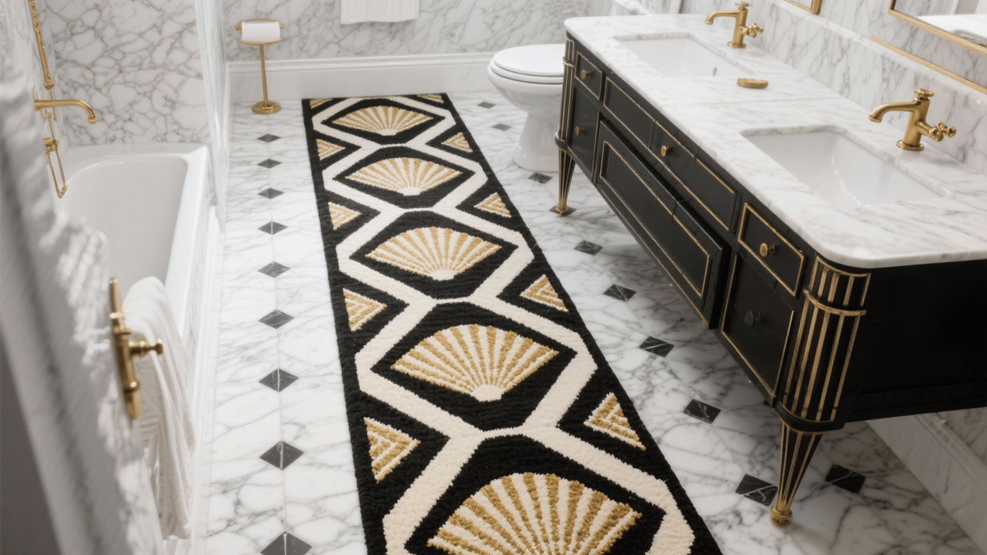 patterned floor runner