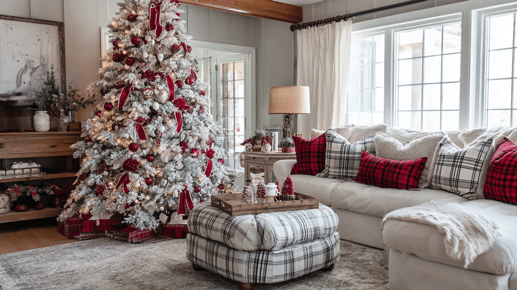 plaid ribbon classic tree
