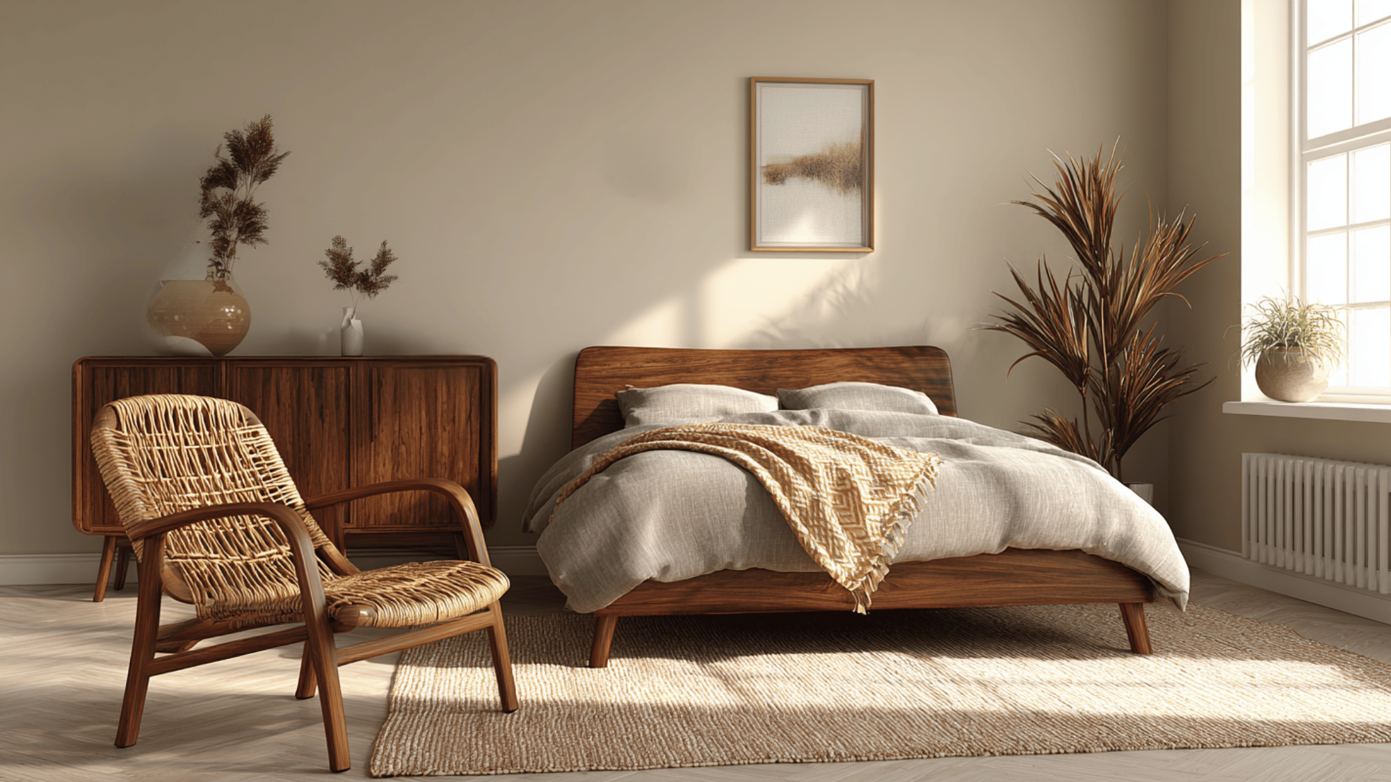 sand beige and walnut brown