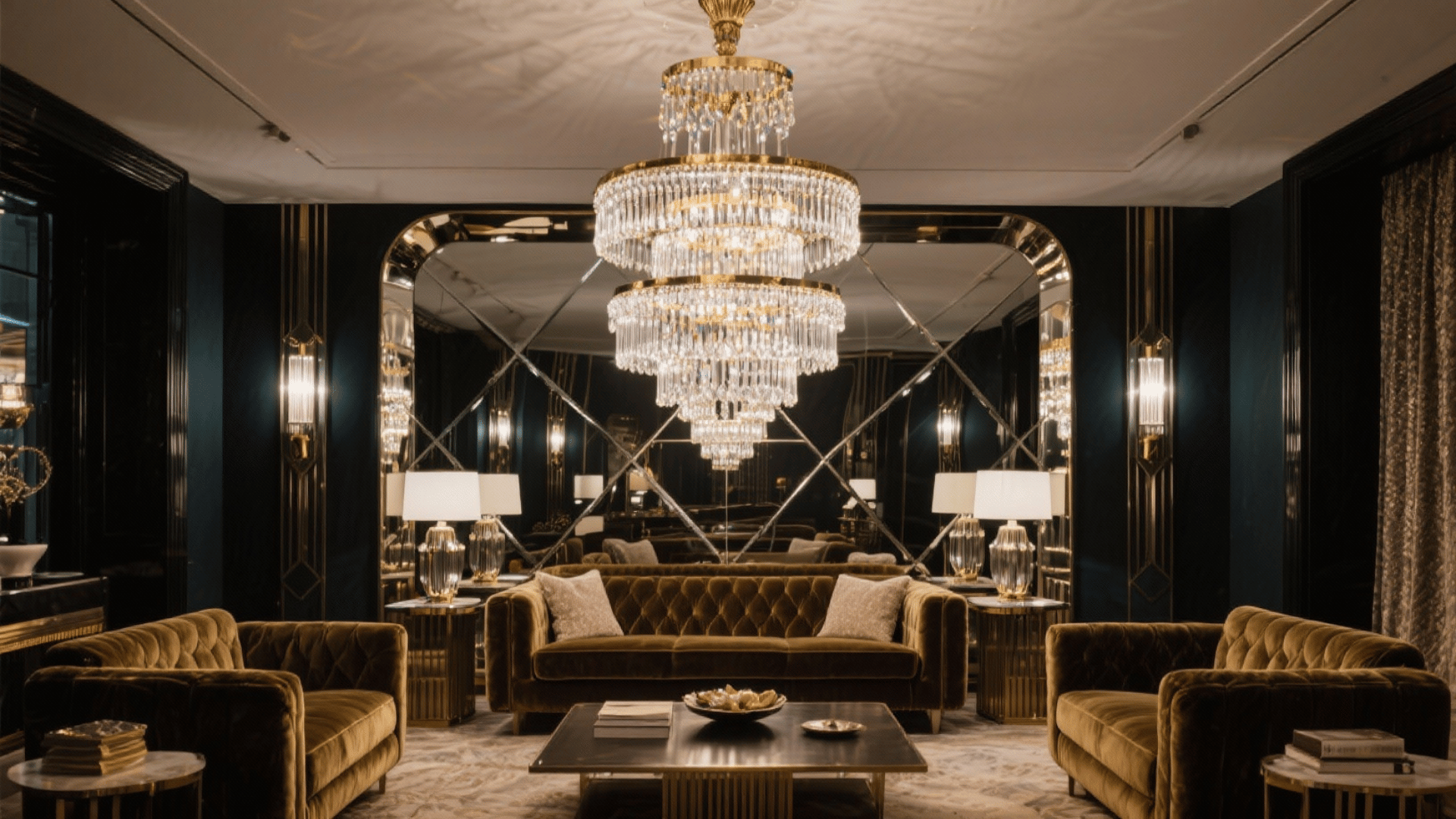 statement chandelier centerpiece