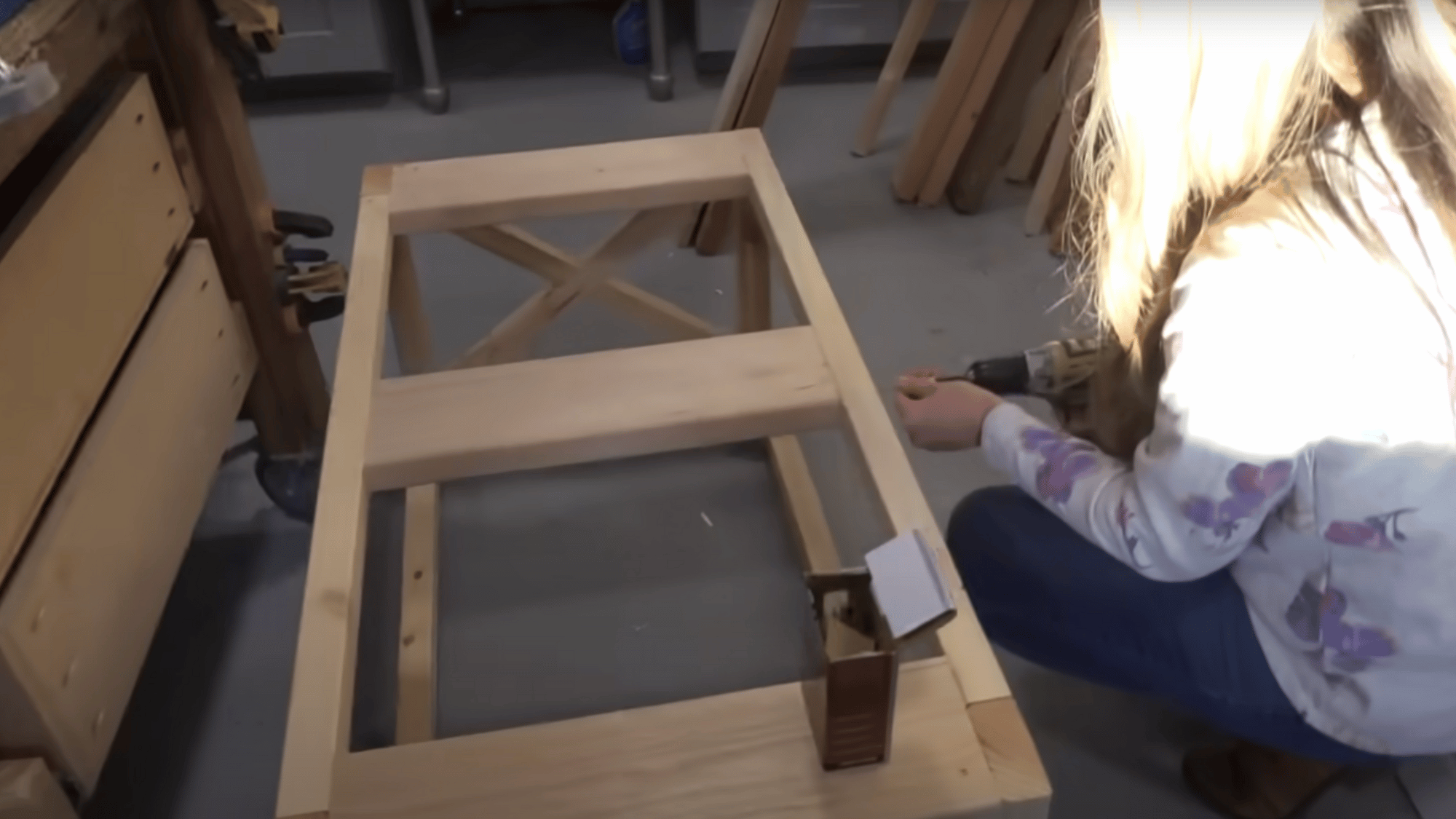 step 6 add the bottom shelf