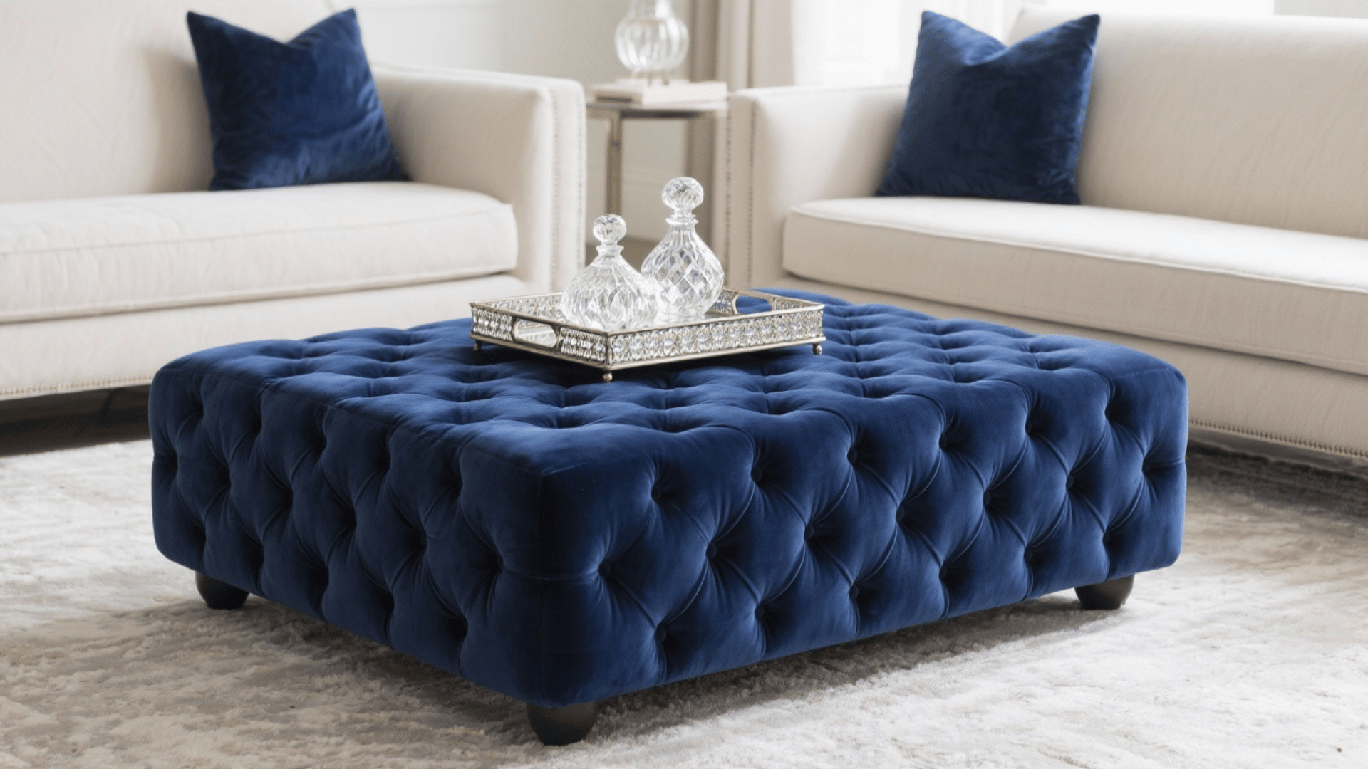 tufted ottoman coffee table