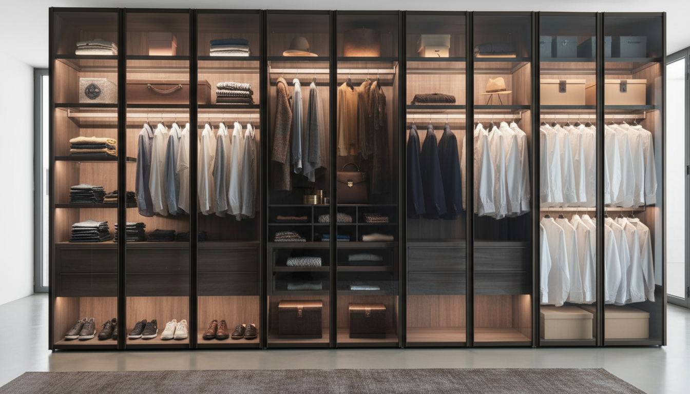 use glass doors for a modern touch