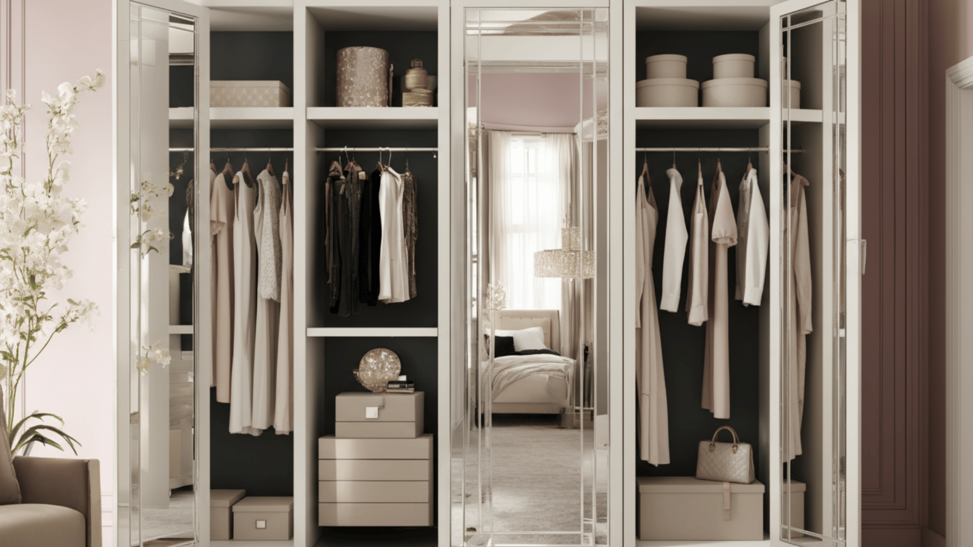 use mirrors to create an illusion of space