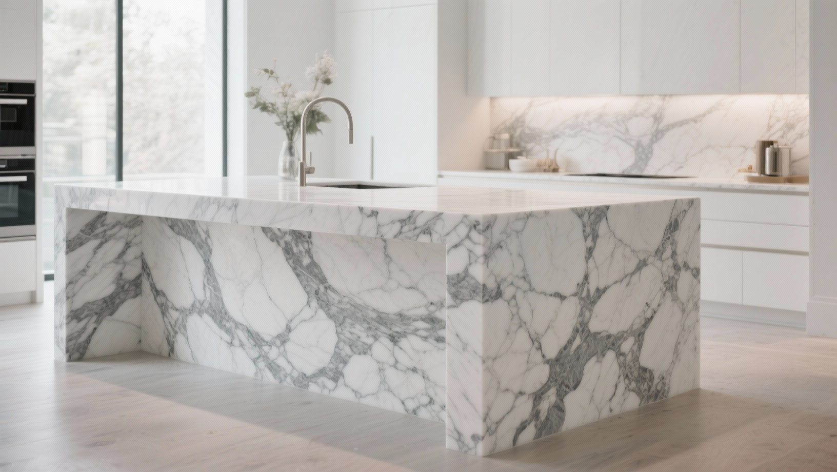 waterfall edge countertops