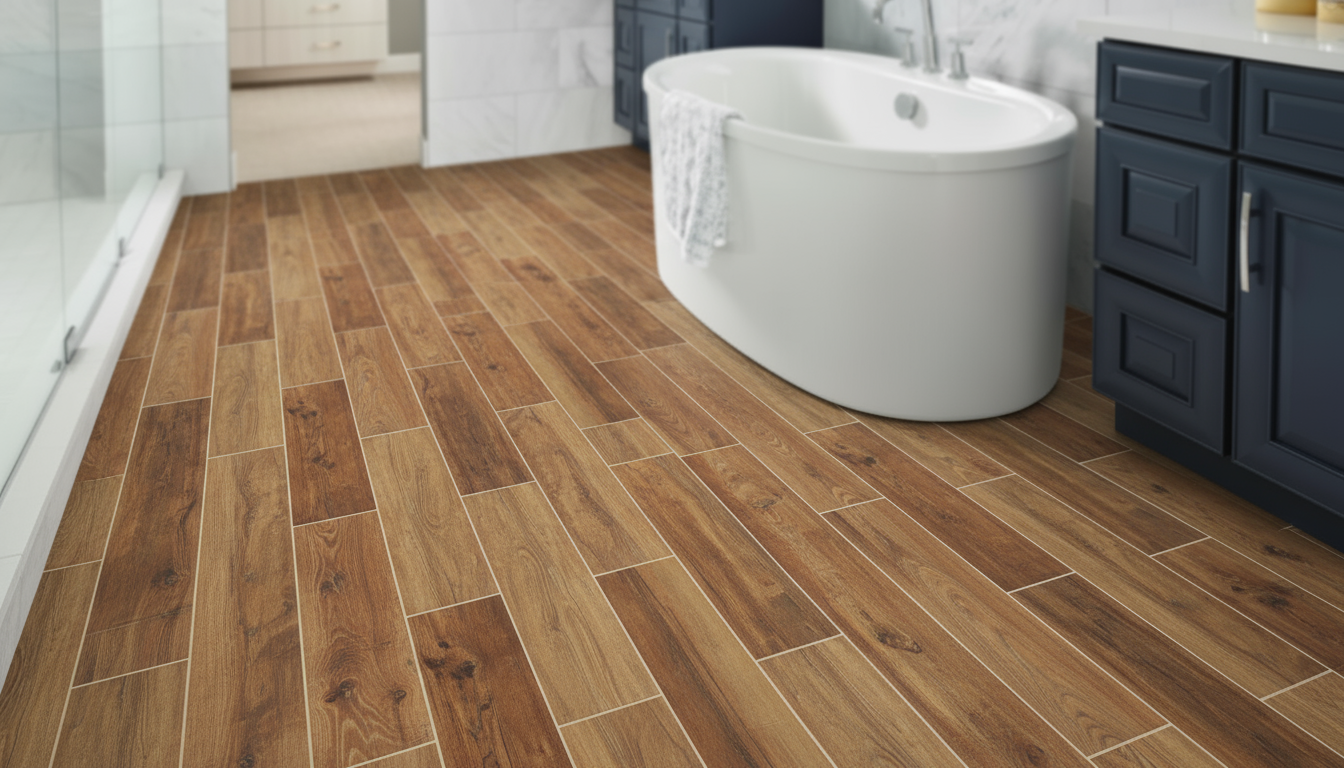 wood grain porcelain shower panels