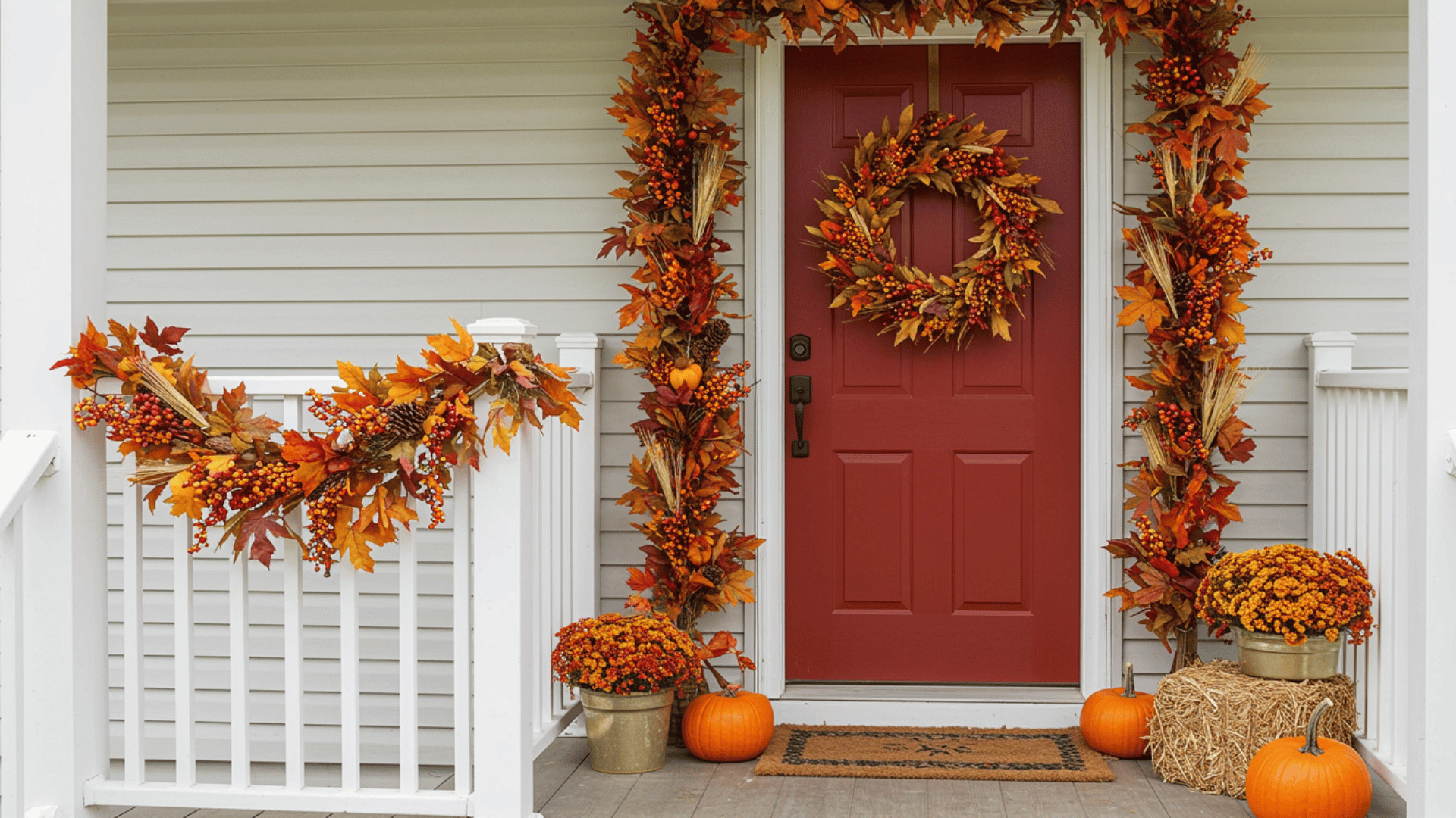 wreath and garland combination